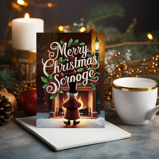 Funny Christmas Card Merry Christmas Scrooge Gifty Print