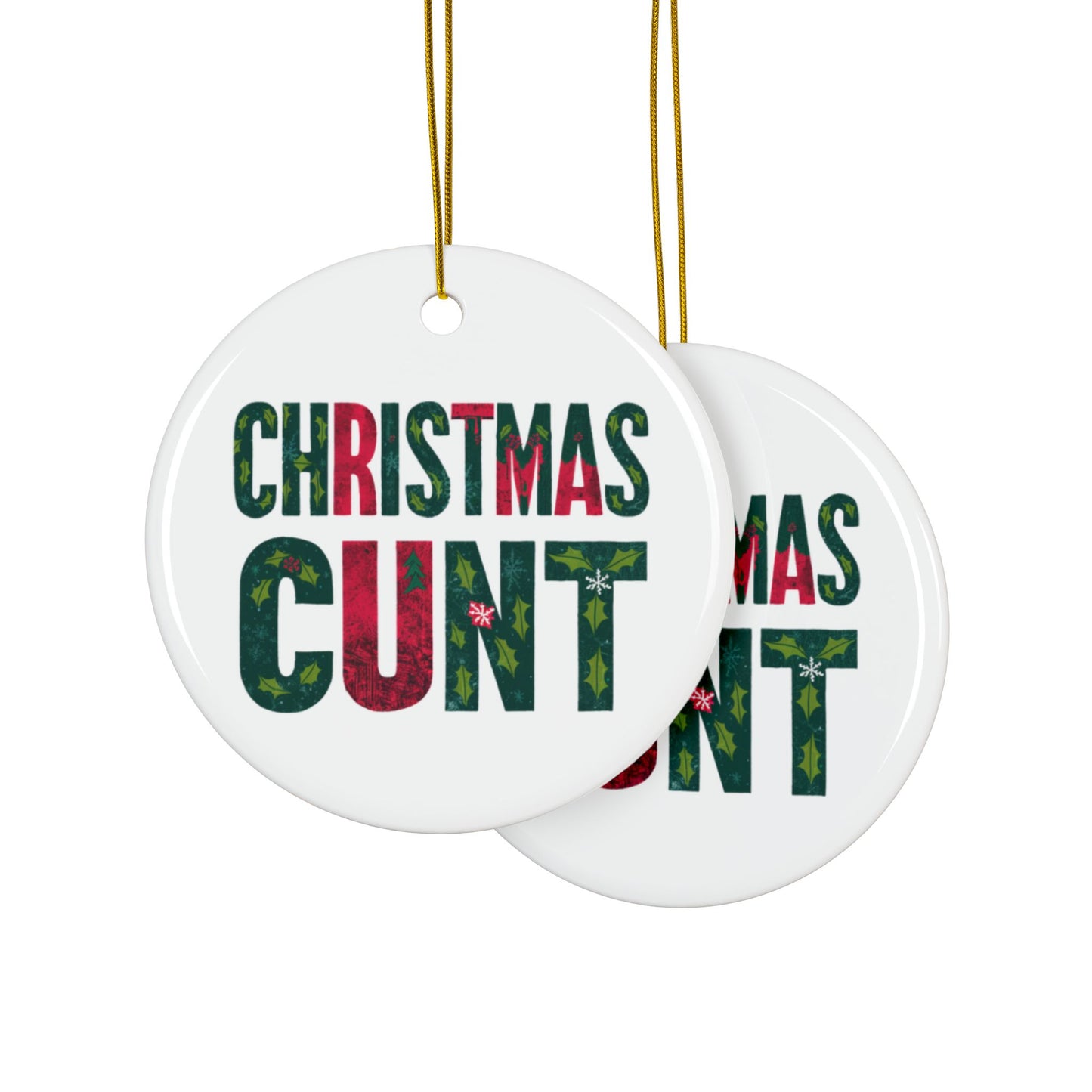 Context Christmas Cunt Rude Christmas Tree Bauble