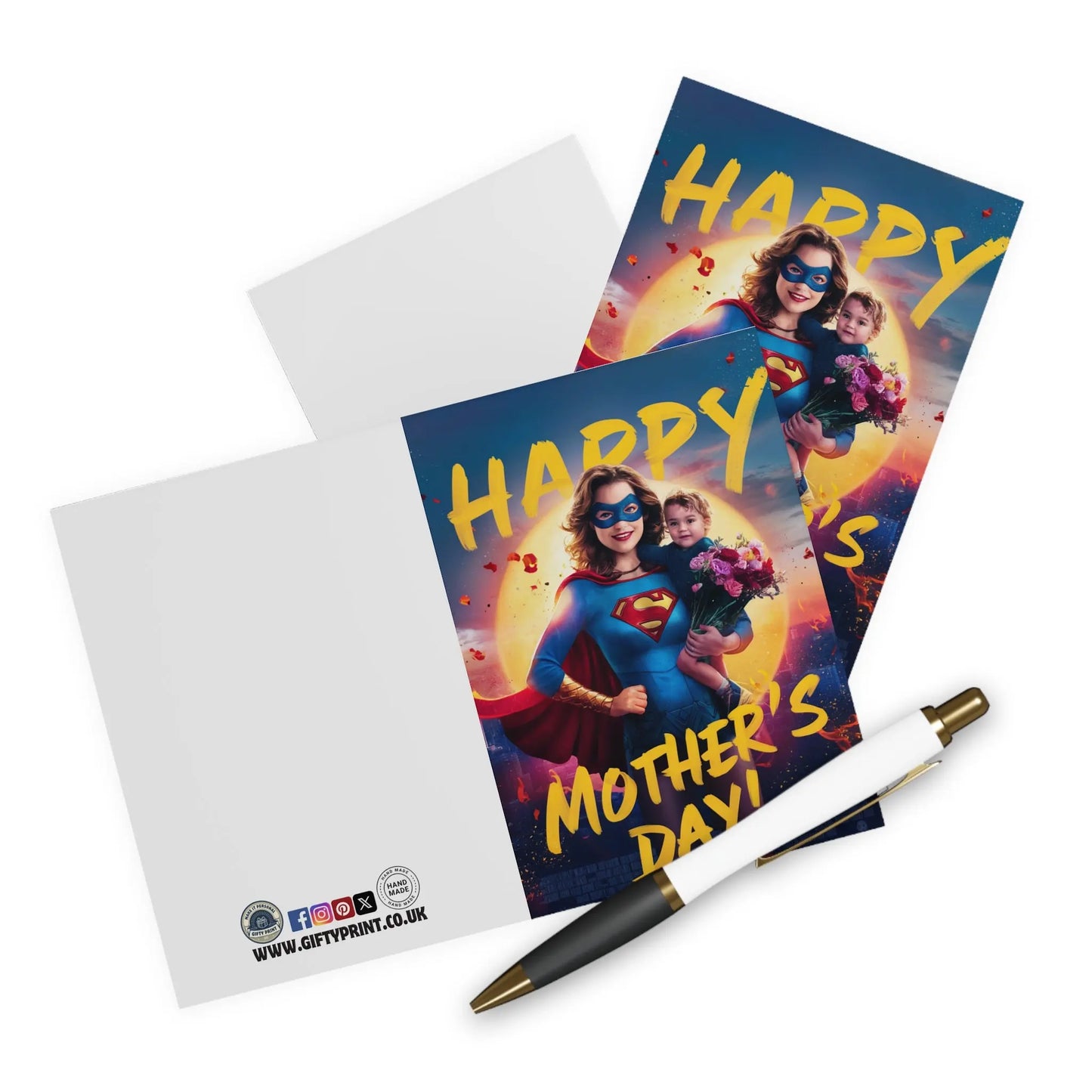 context view of Mothers Day Card Super Hero Mum Happy Mothers Day