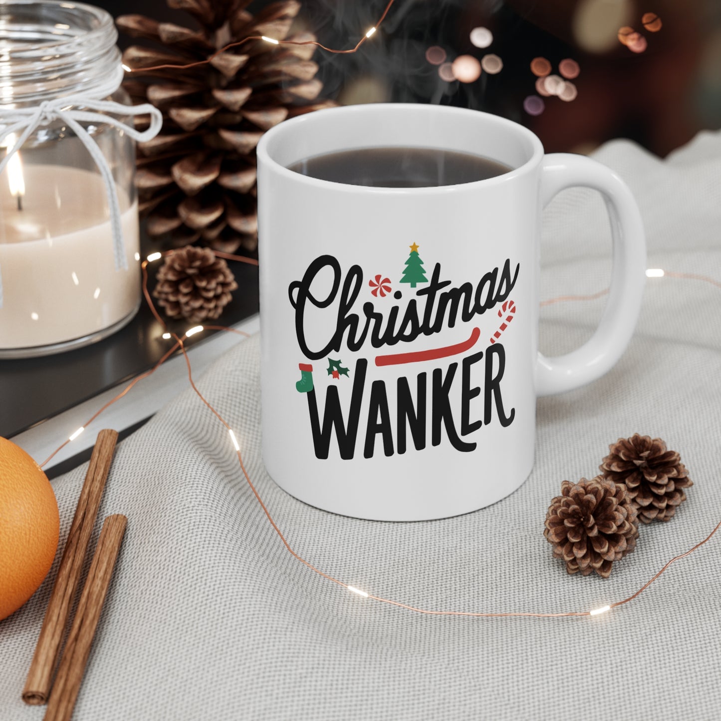 Context Funny Rude Christmas Mug Christmas Wanker