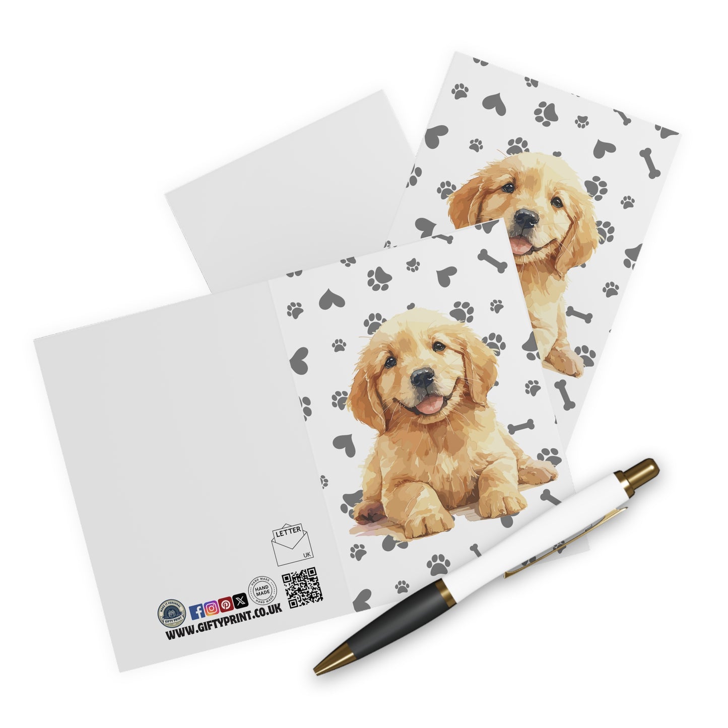 Context Golden Retriever Notelets Cards Pack Of 5