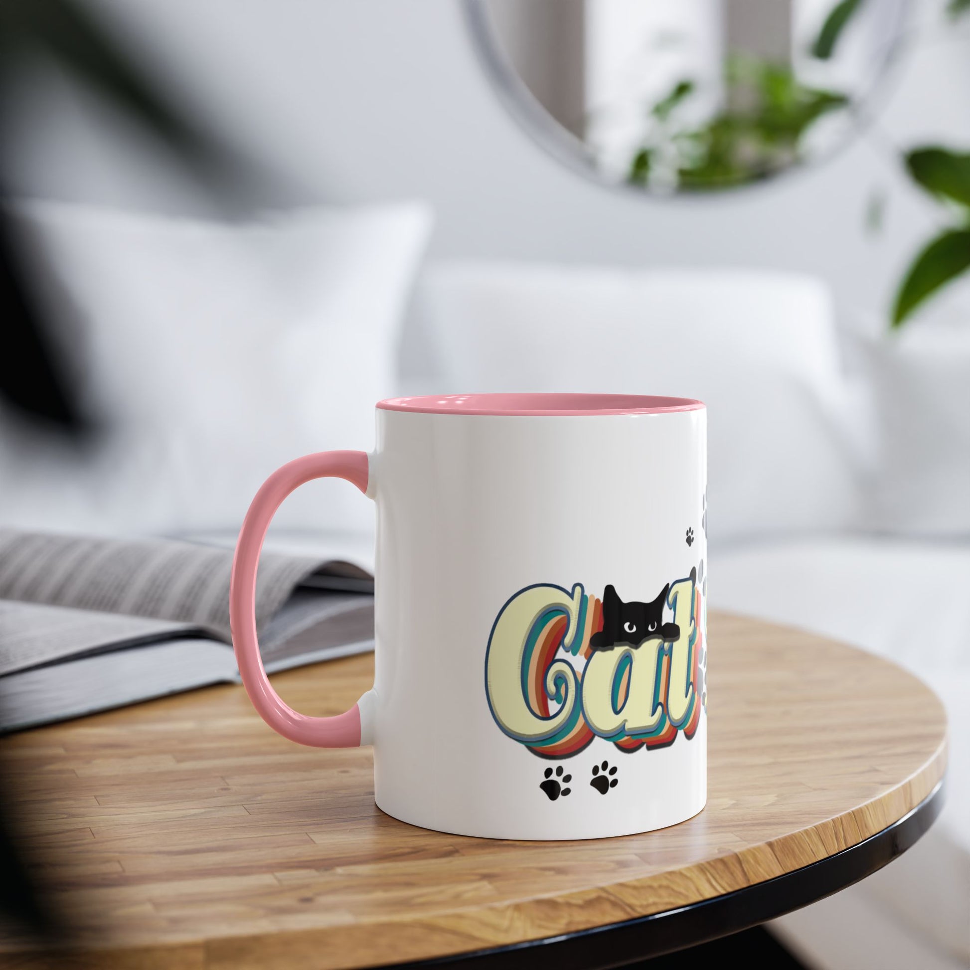 Context Pink Cat Mum Mug Super Cute Cat Mum