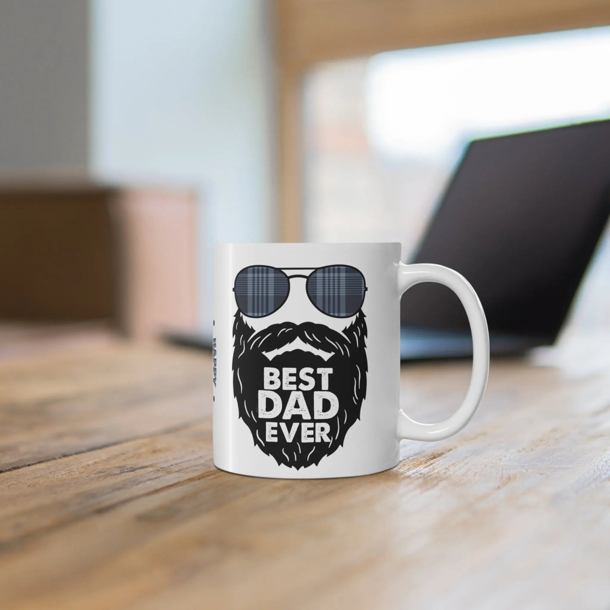 context view of Fathers Day Mug Bearded Dad Best Dad Ever