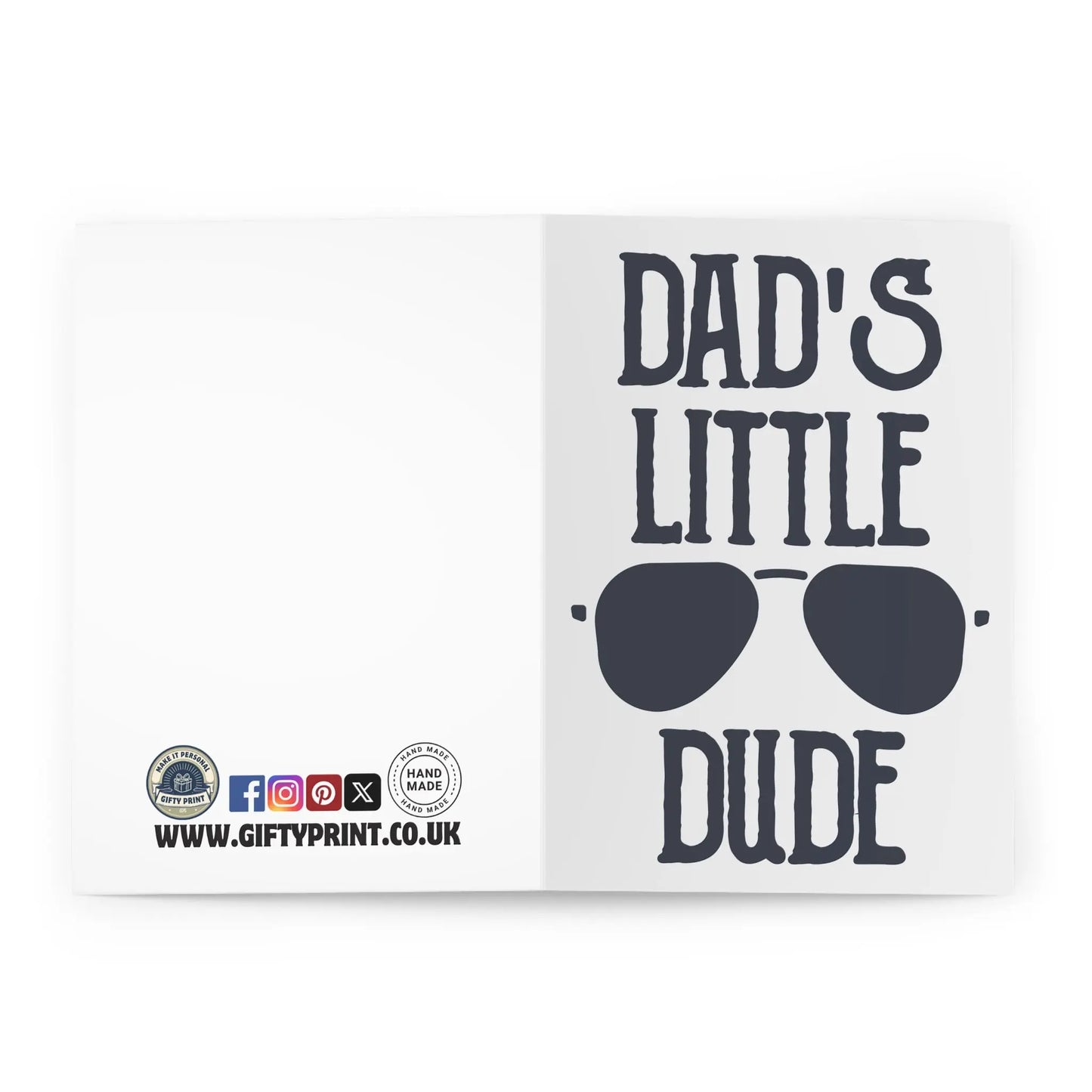 open view Fathers Day Card Dads Little Dude