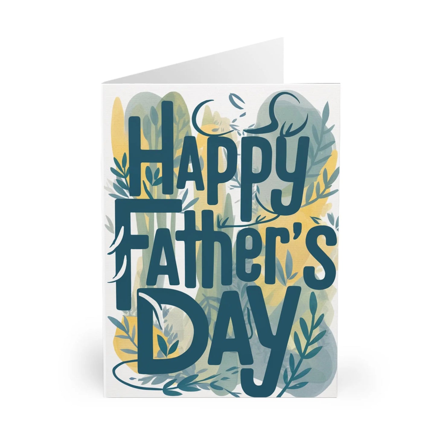 front og Fathers Day Card Happy Fathers Day Foliage