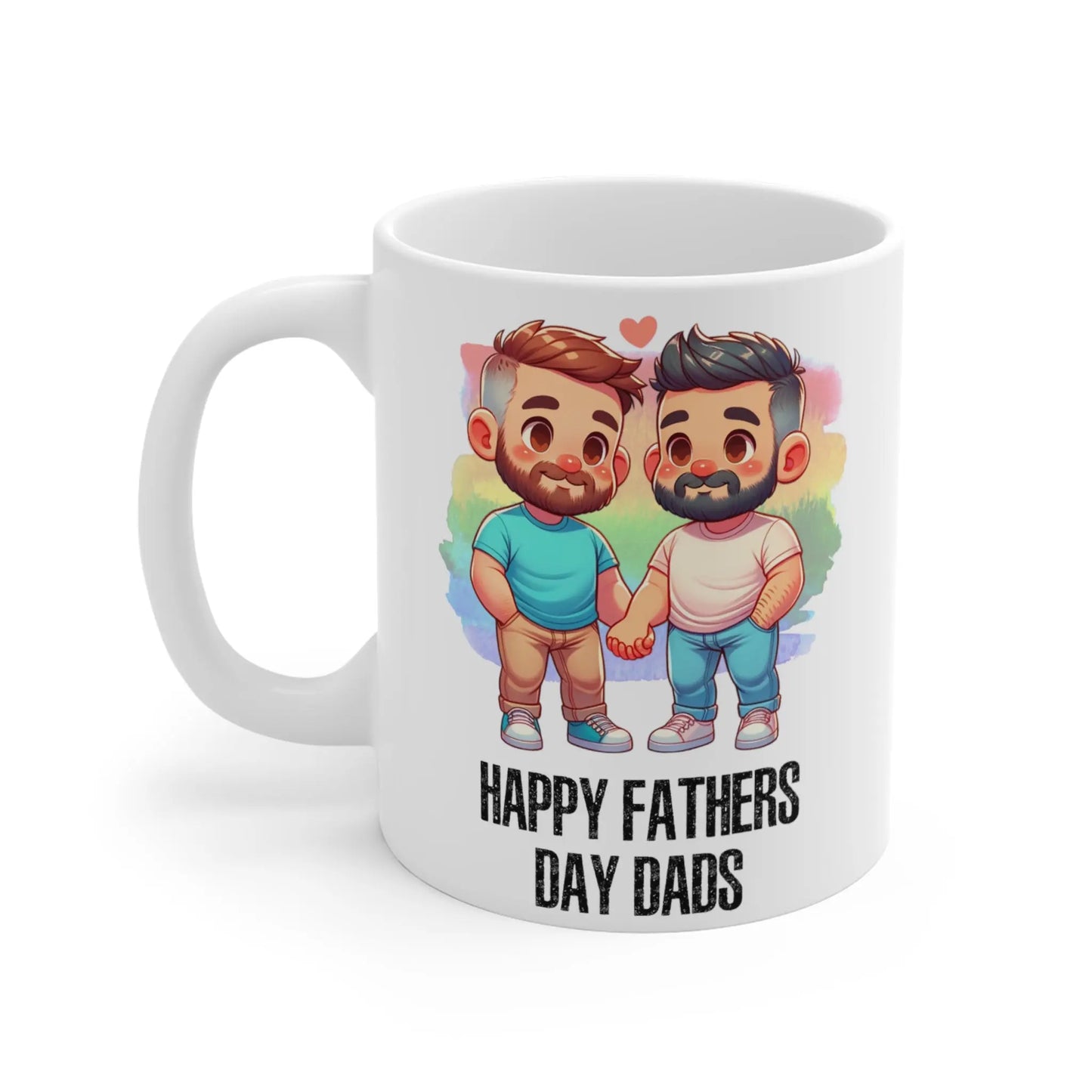 Left Side View Of Fathers Day Mug Gay Dads Happy Fathers Day