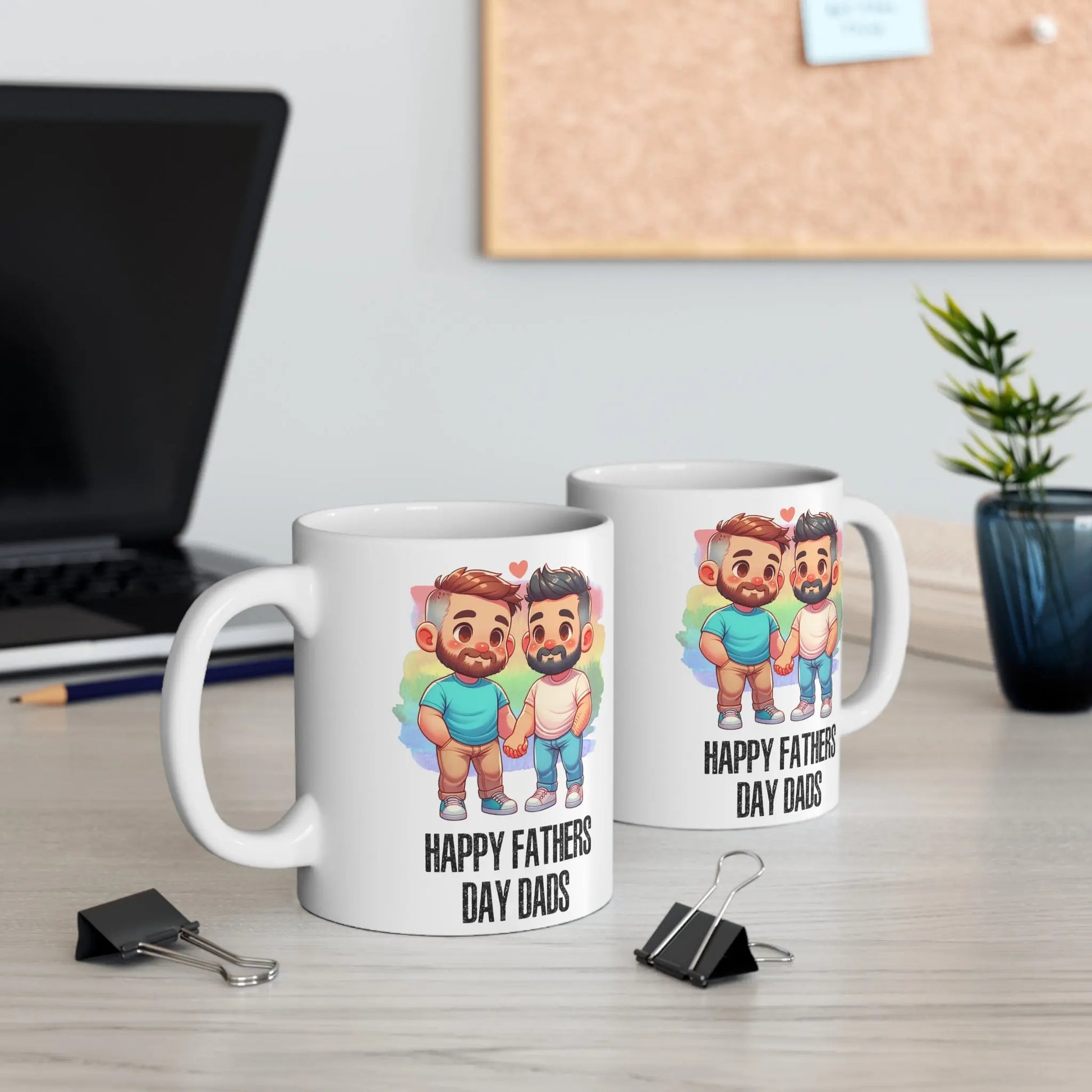 Sides View Of Fathers Day Mug Gay Dads Happy Fathers Day