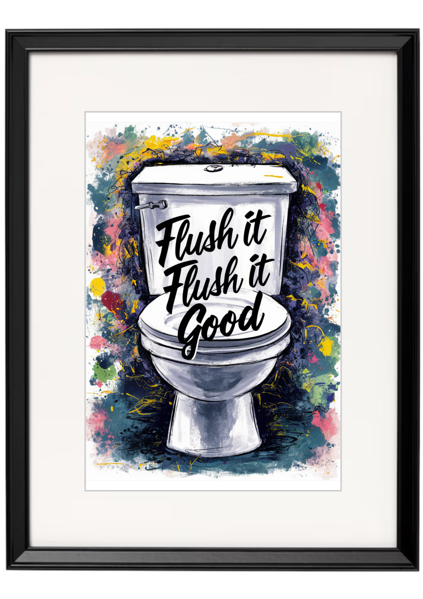 Bathroom Wall Art Flush It Flush It Good Framed