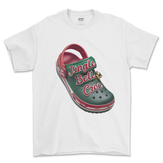 White Christmas T Shirt Jungle Bell Croc