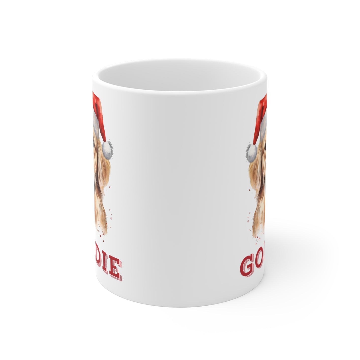 Front Personalised Dog Lovers Golden Retriever Christmas Gift Mug