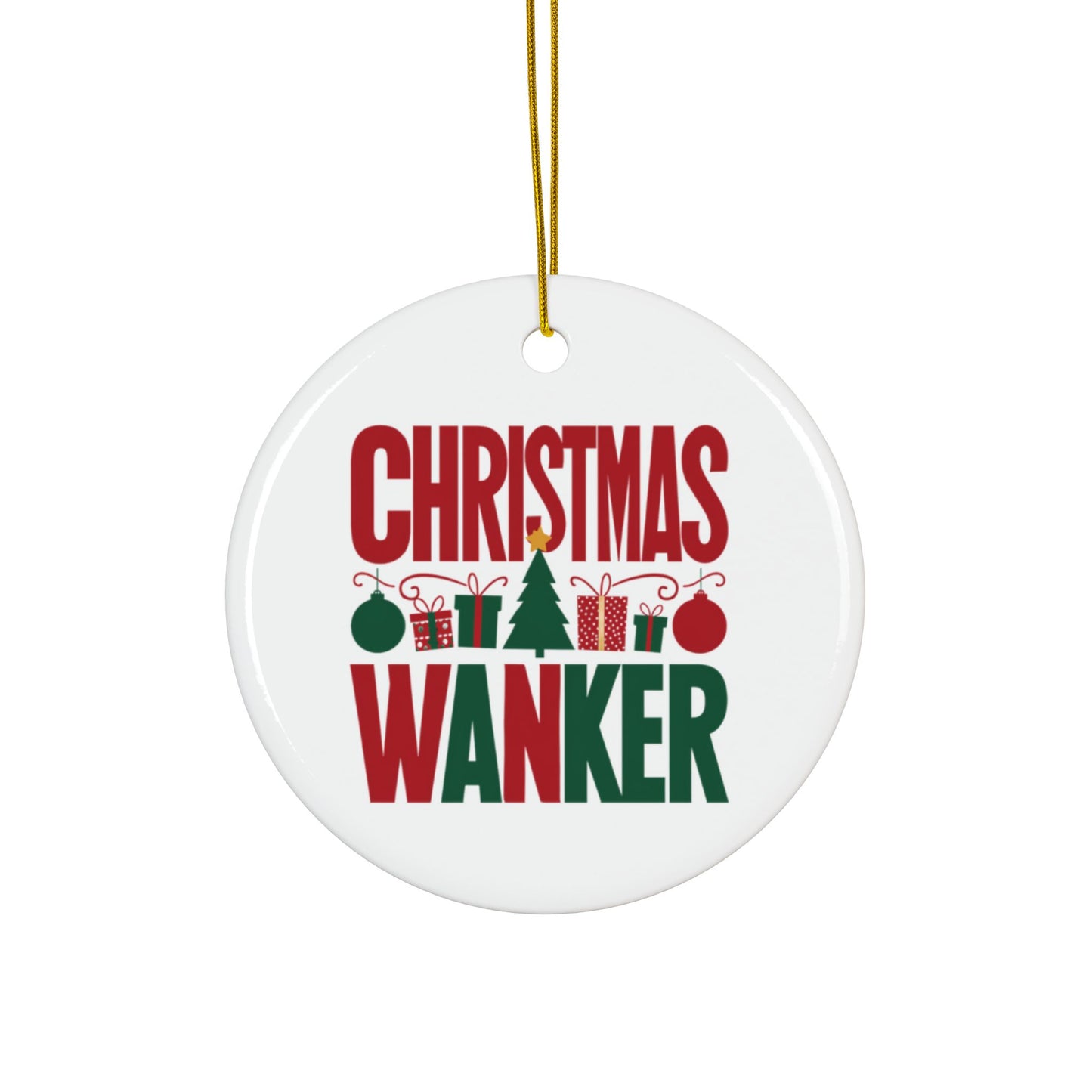 Christmas Wanker Rude Christmas Tree Bauble