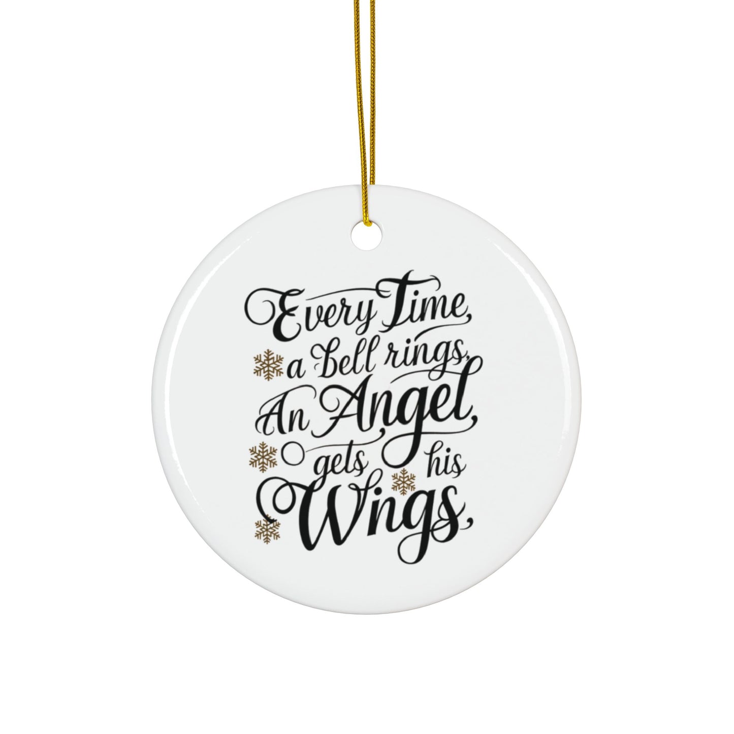 Every Time A Bell Rings An Angel Gets His Wings Christmas Tree Bauble