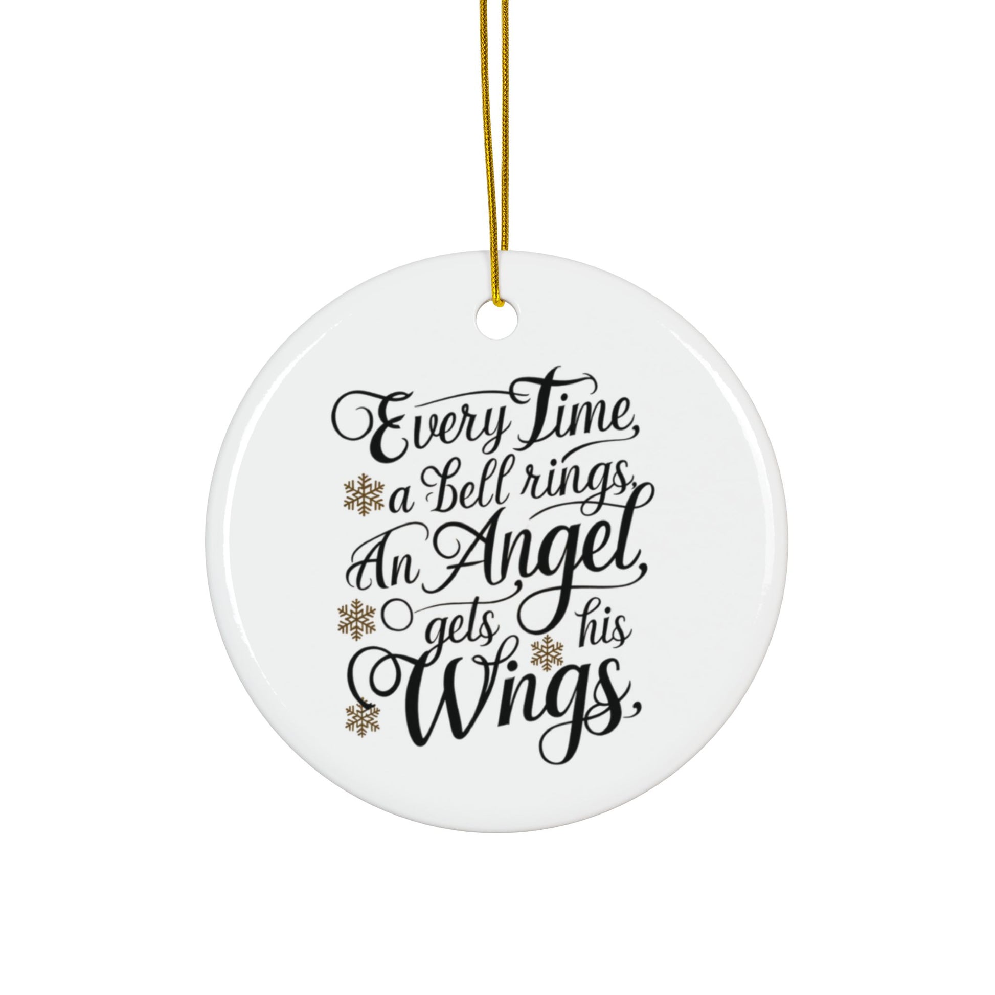 Every Time A Bell Rings An Angel Gets His Wings Christmas Tree Bauble