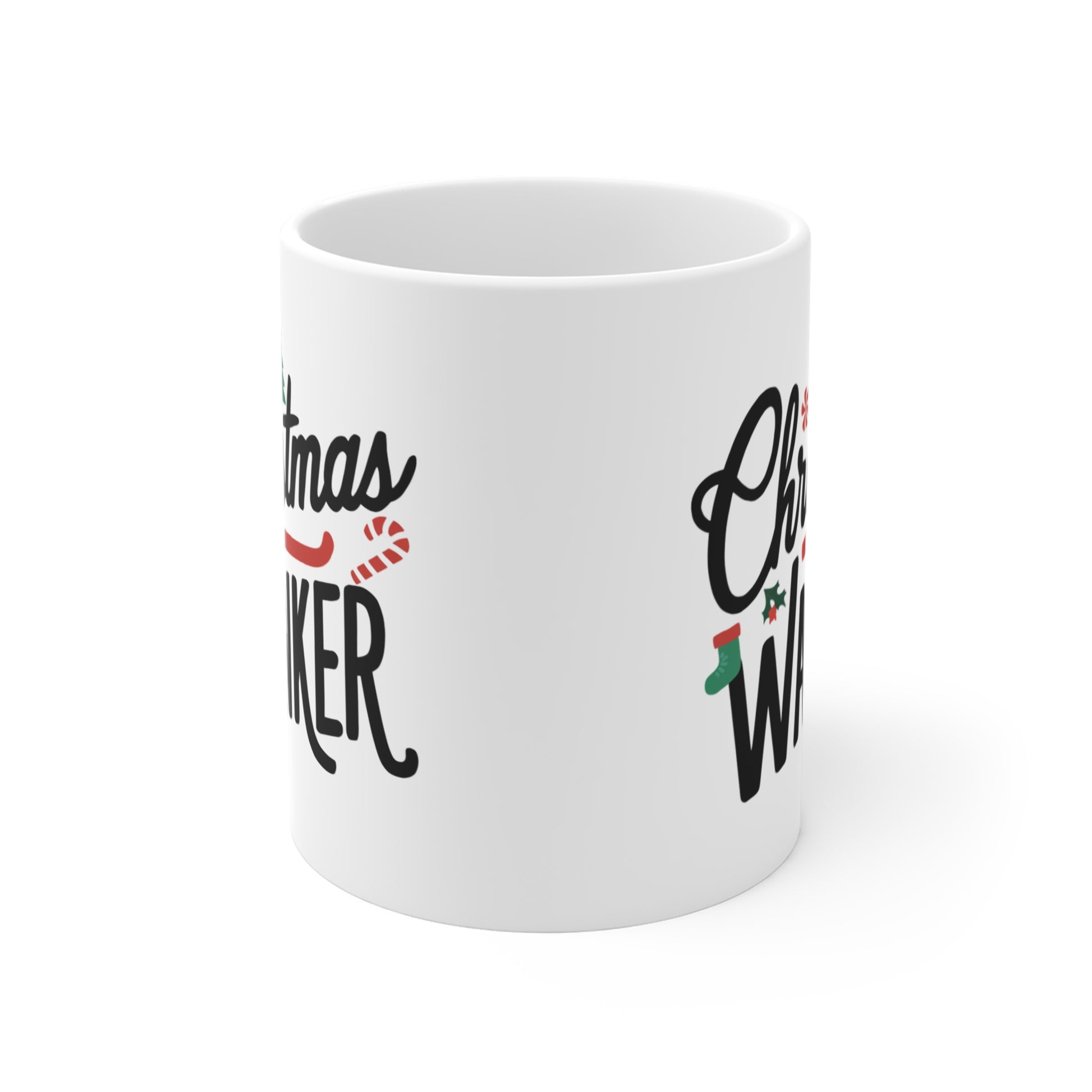 Front Funny Rude Christmas Mug Christmas Wanker