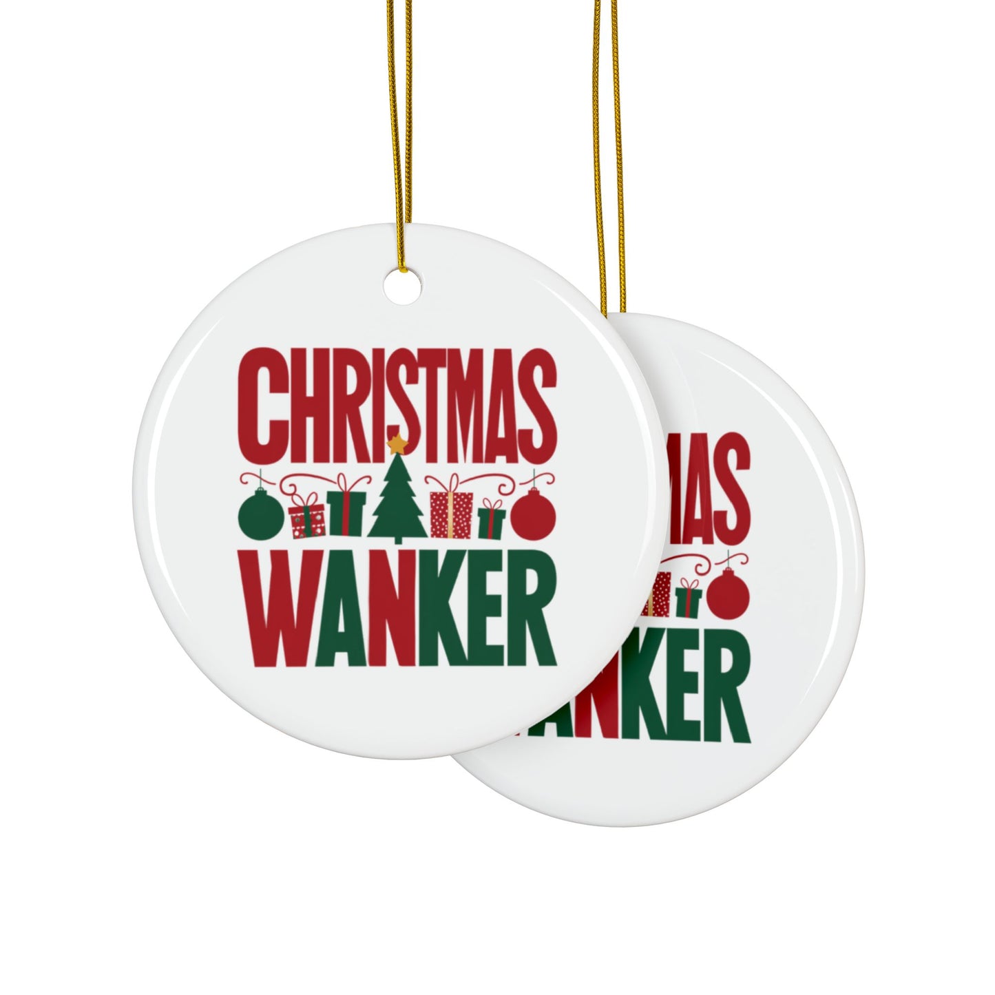 Context Christmas Wanker Rude Christmas Tree Bauble