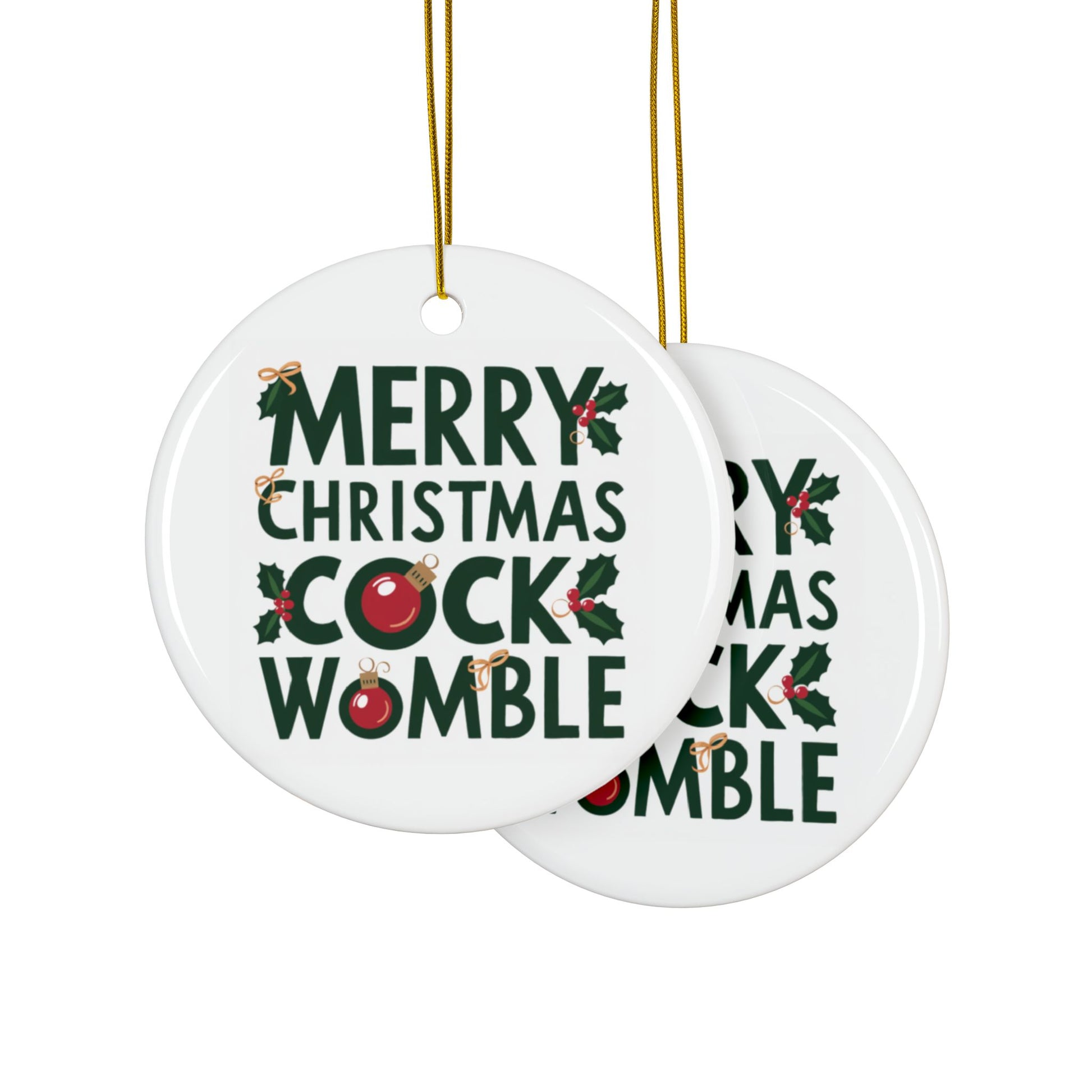 Context Merry Christmas Cock Womble Christmas Tree Bauble