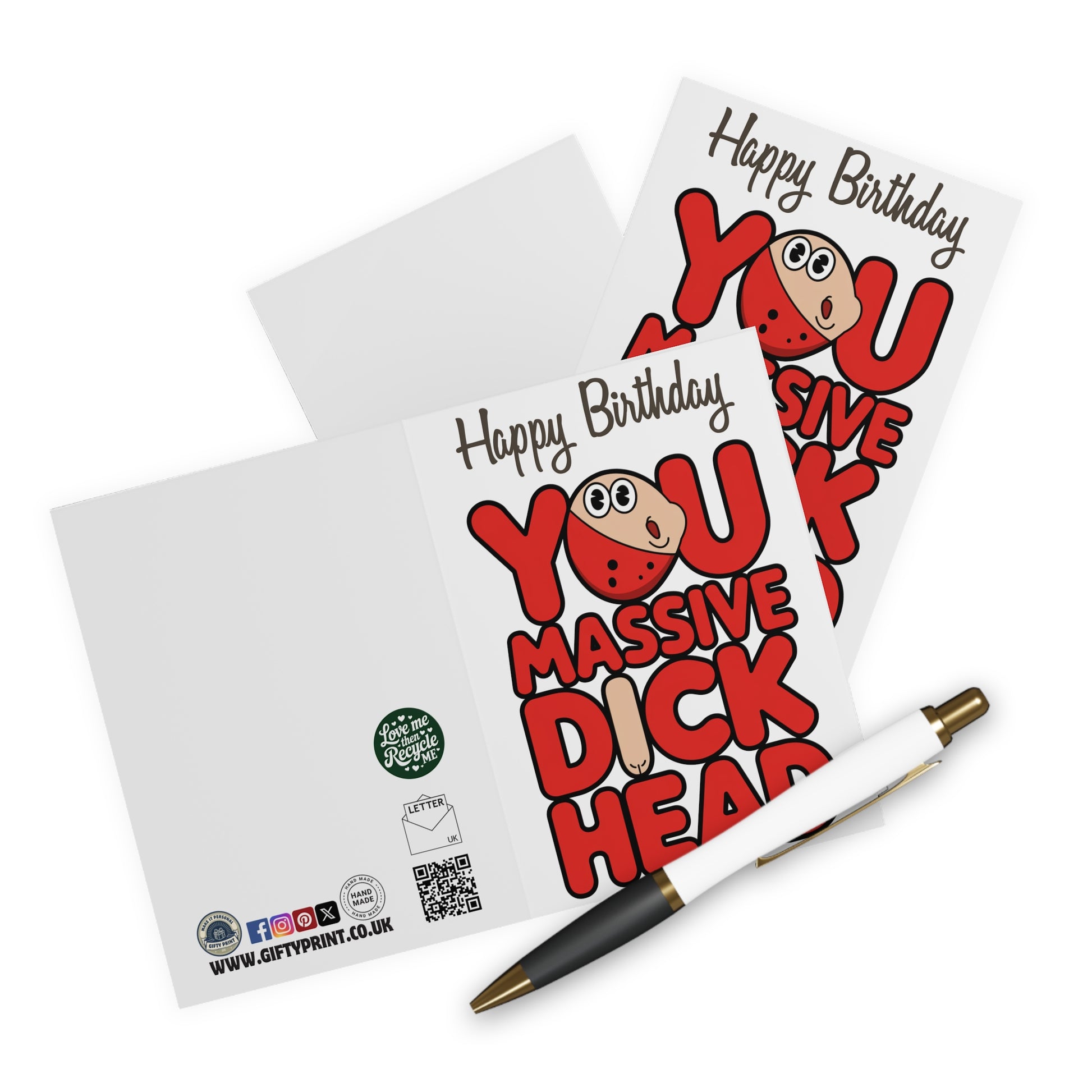 Funny Birthday Card Happy Birthday You Massive Dick Head C