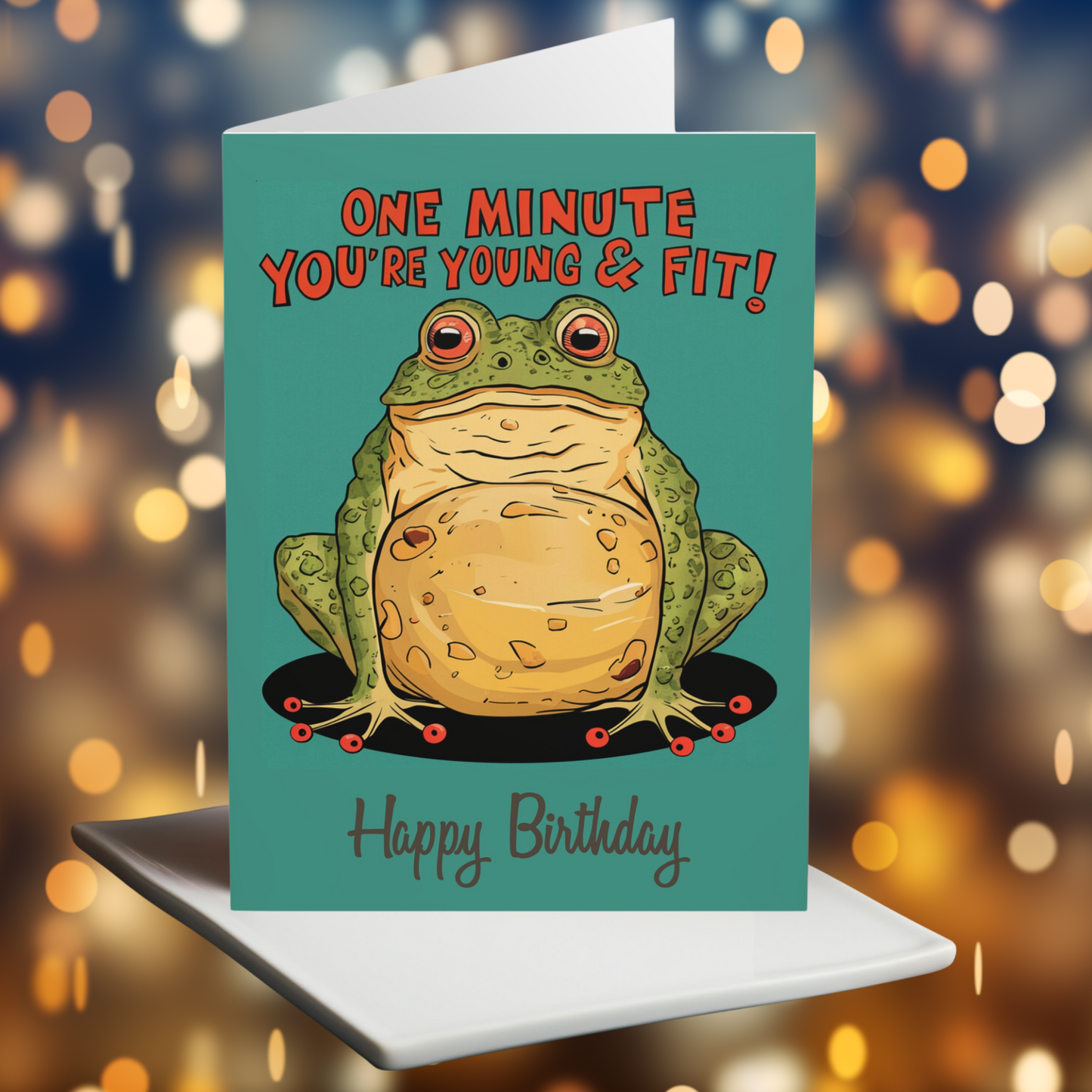 Funny Birthday Card One Minute You're Young & Fit 