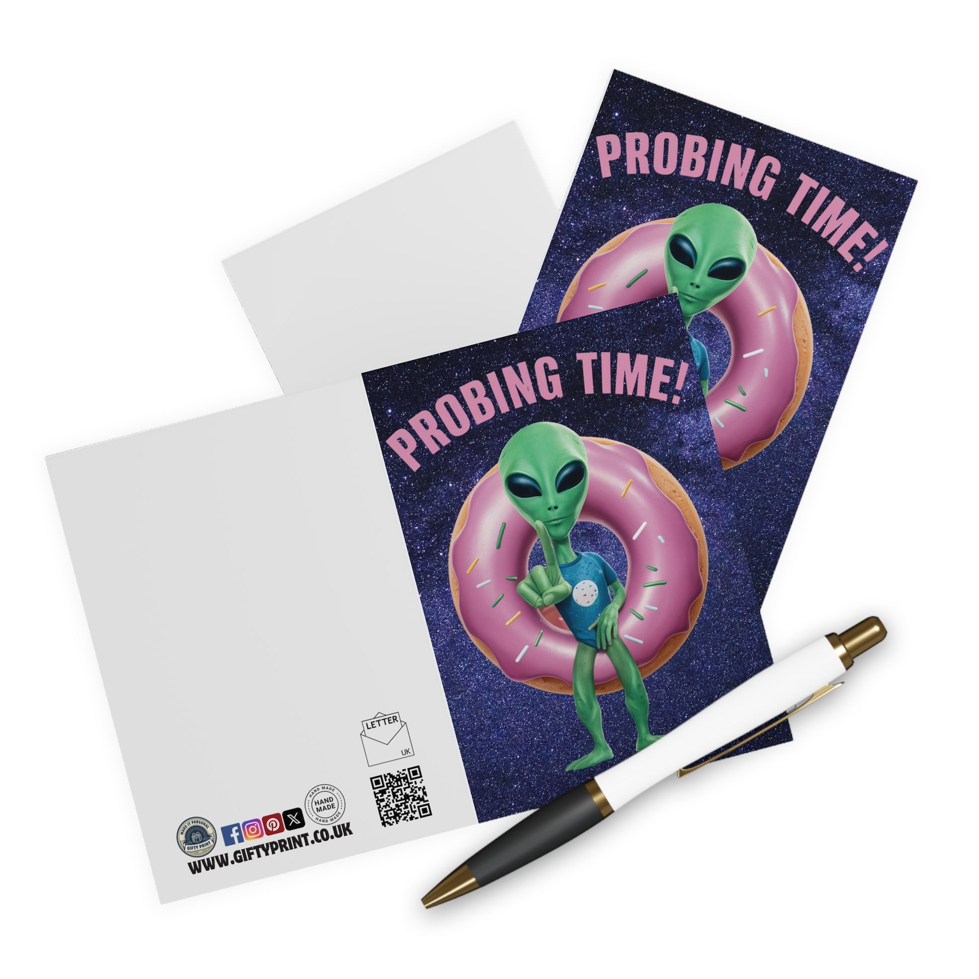 Funny Birthday Card Paul The Alien It's Probing Time context