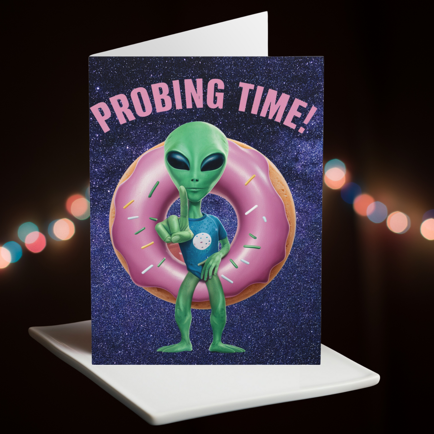 Funny Birthday Card Paul The Alien It's Probing Time