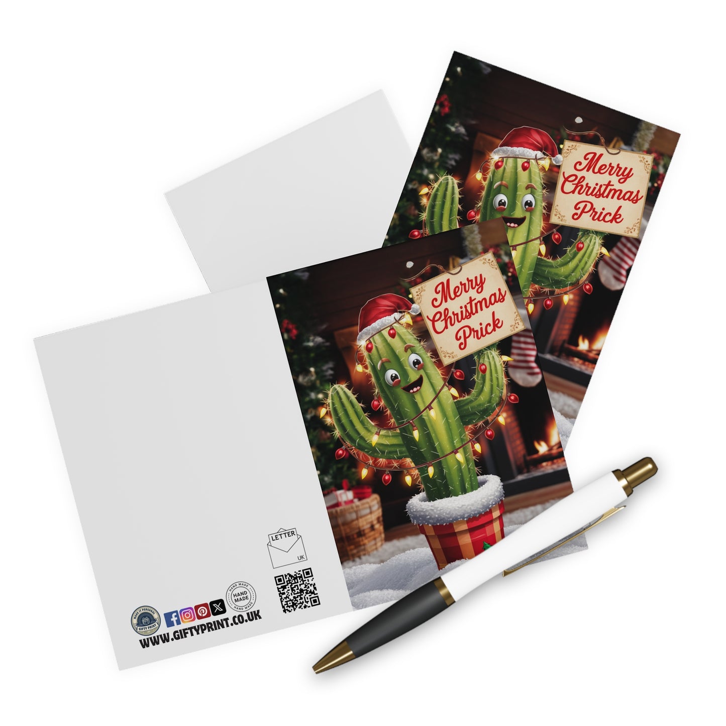 Funny Christmas Card Merry Christmas Prick Cactus context