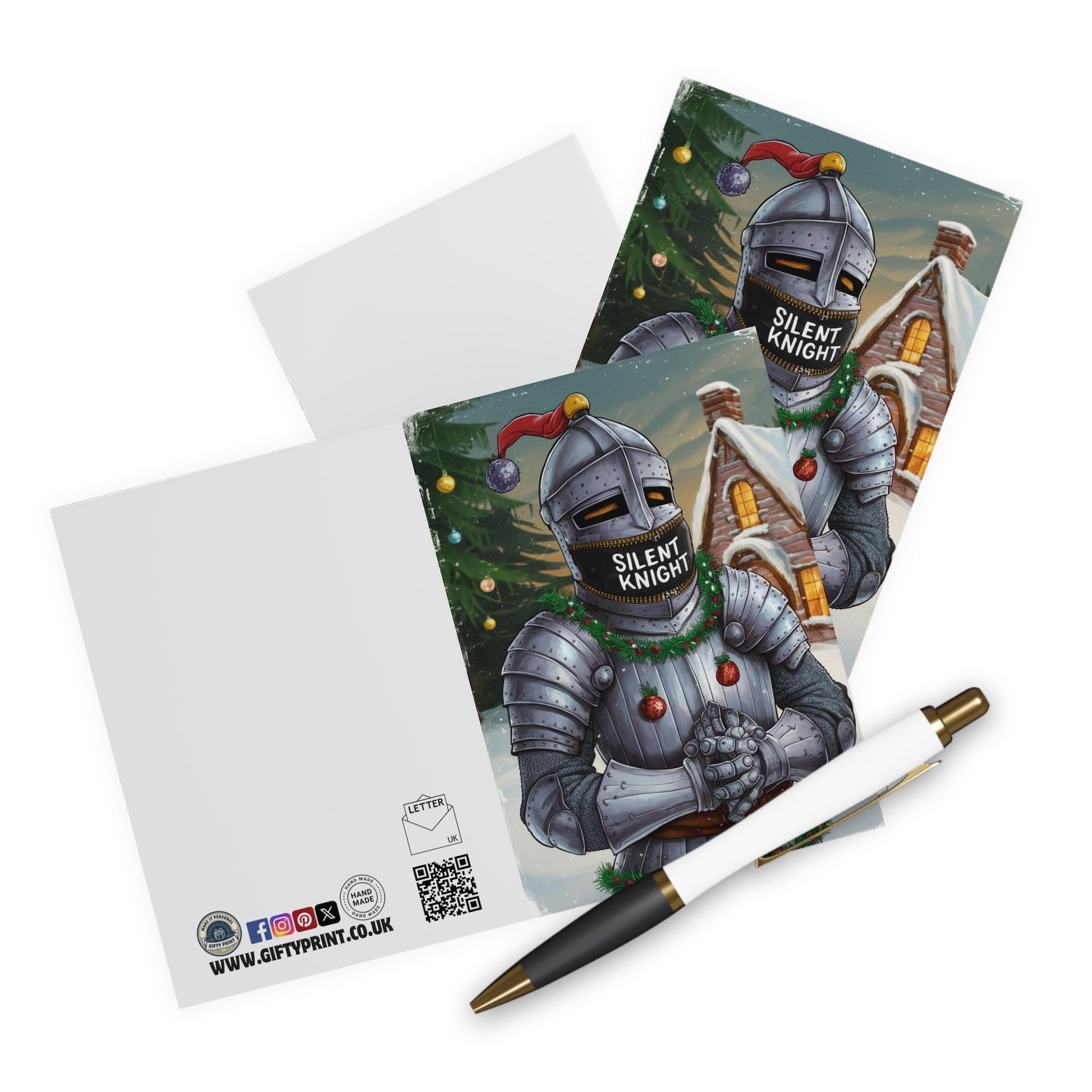 Context Funny Christmas Card Silent Knight 