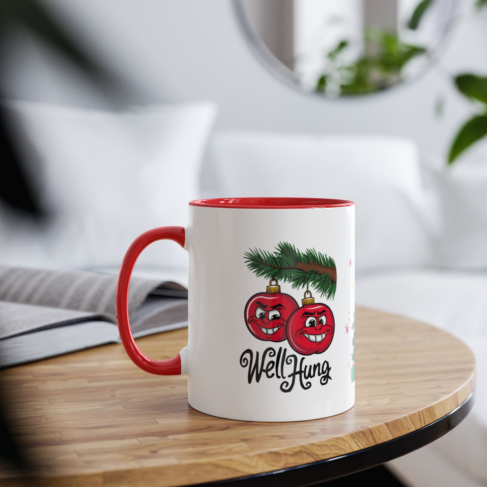 Context Funny Christmas Mug Well Hung Red Mug