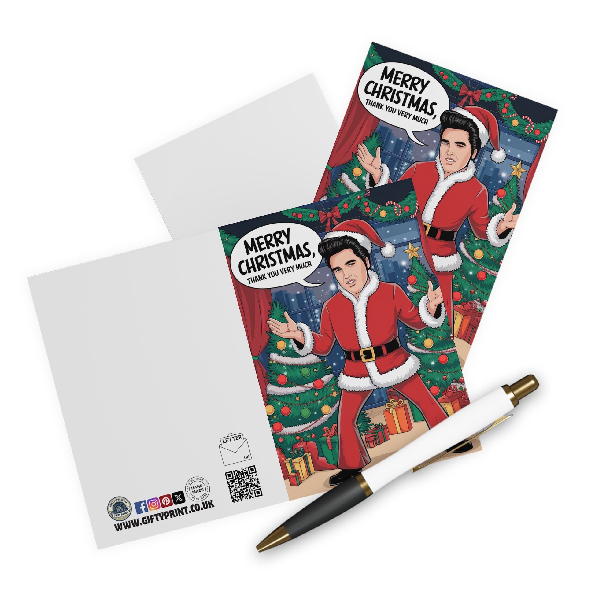 Funny Elvis Christmas Card Merry Christmas Thank You Very Much context