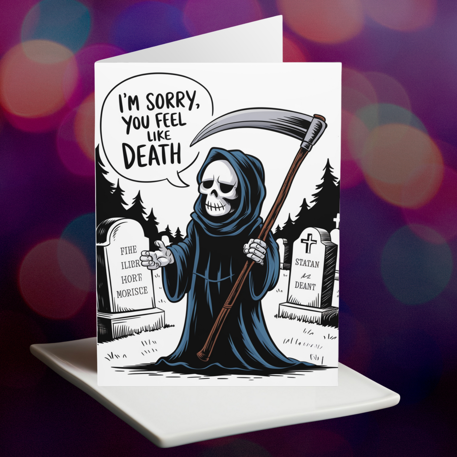 Funny Get Well Soon Card I'm Sorry You Feel Like Death