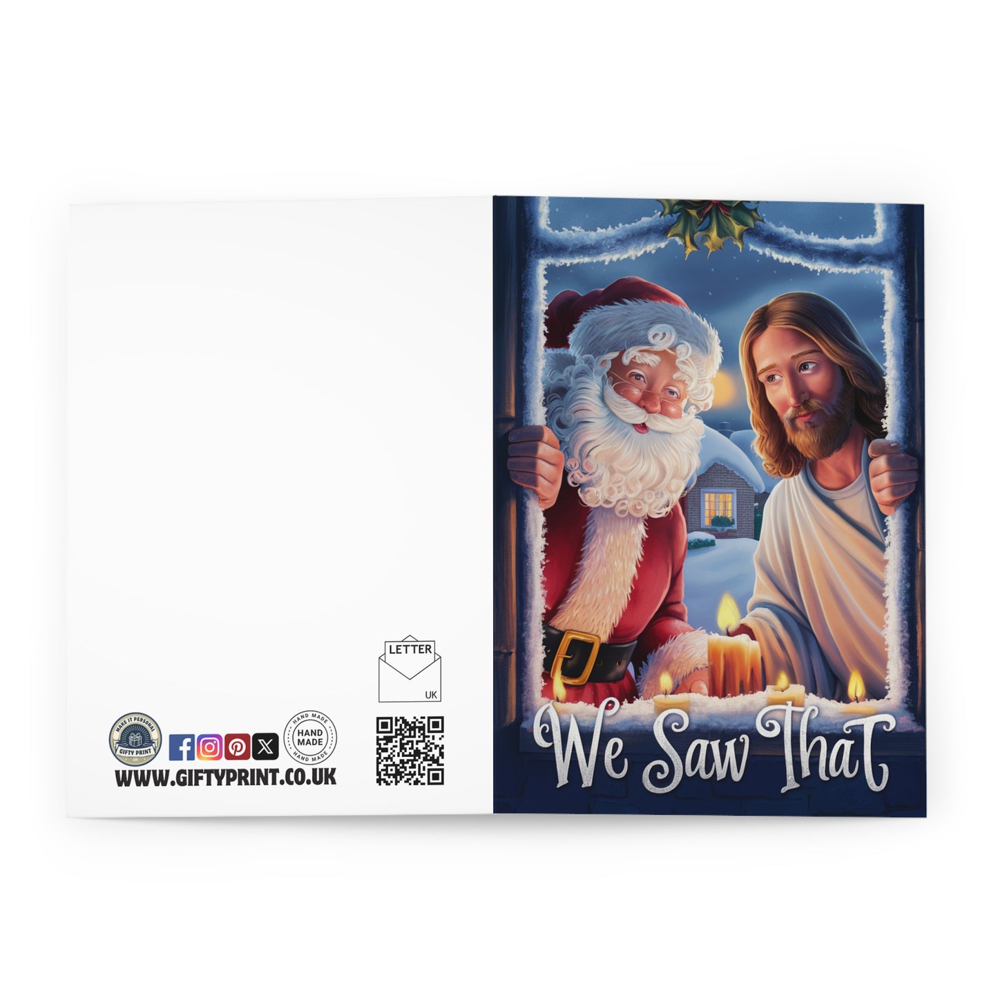 Open Funny Jesus Christmas Card We Saw That 