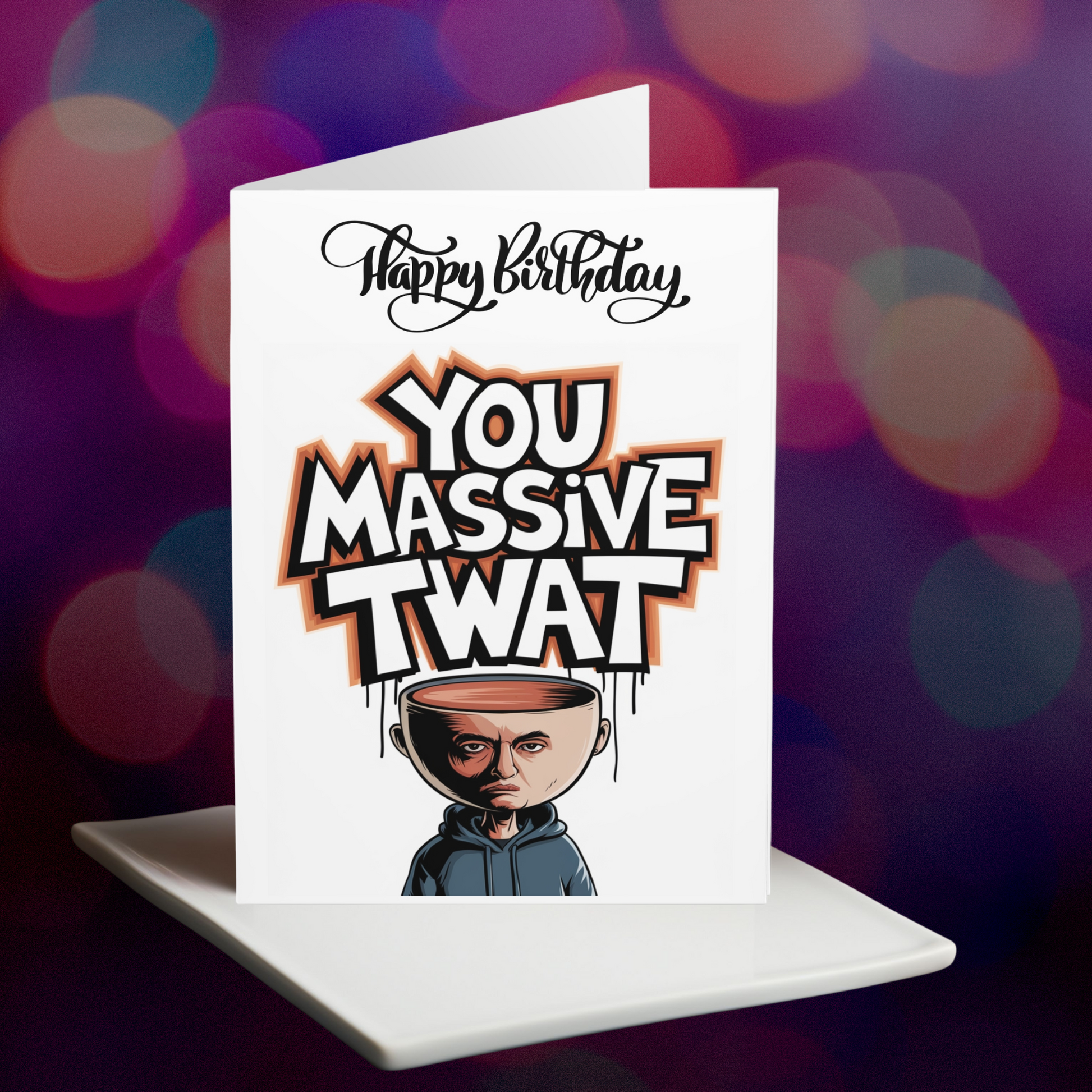 Funny Rude Birthday Card You Massive Twat