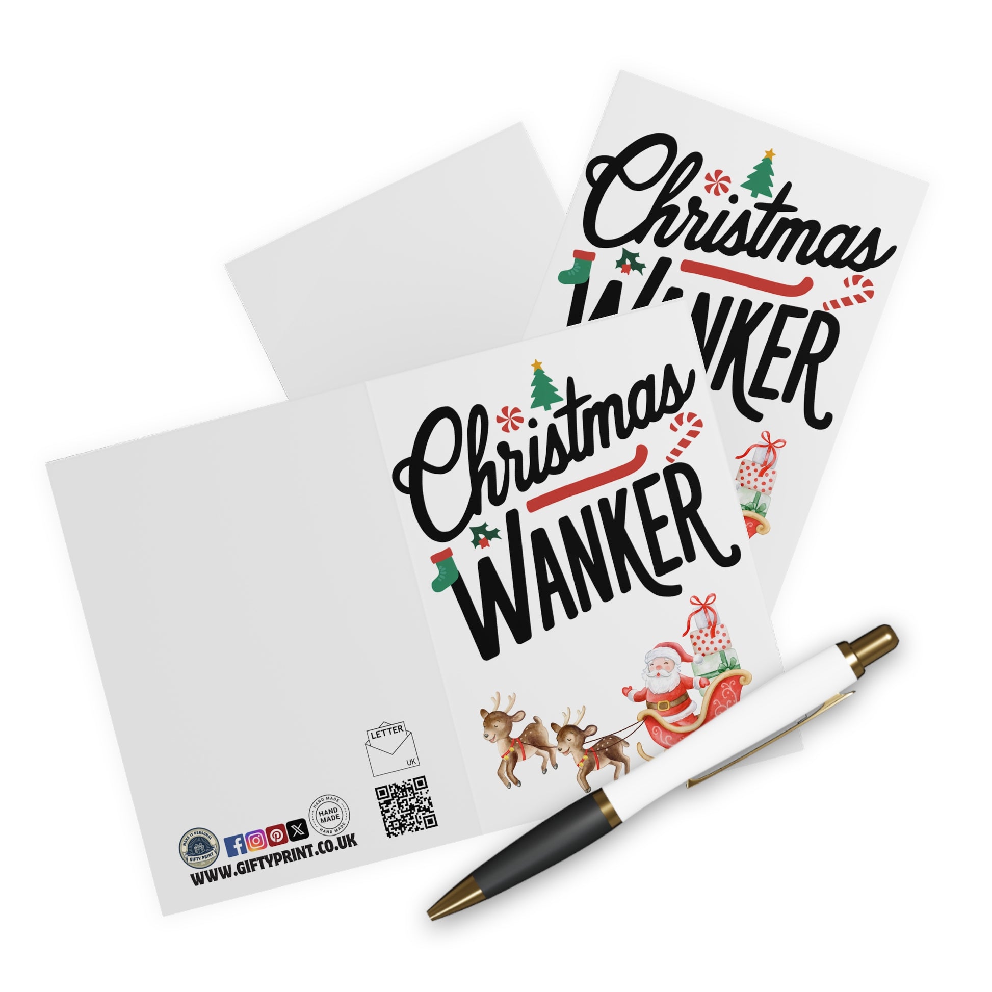 Funny Rude Christmas  Card Christmas Wanker context