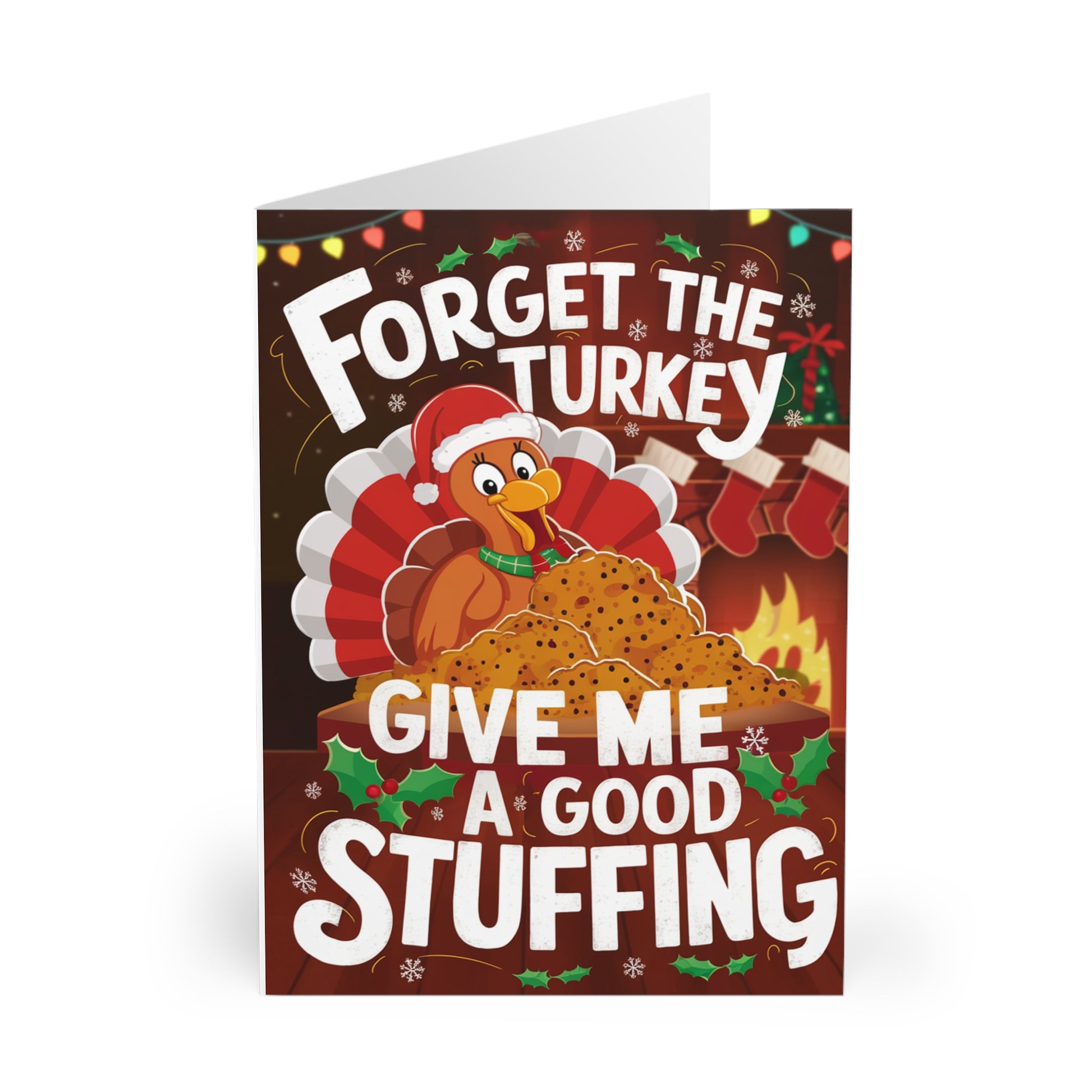 Funny Rude Christmas Card Forget The Turkey Give Me A Good Stuffing 