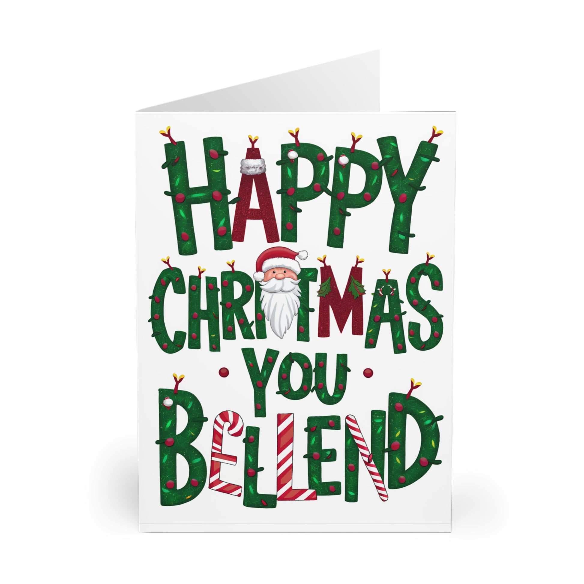 Front Funny Rude Christmas Card Happy Christmas You Bellend 