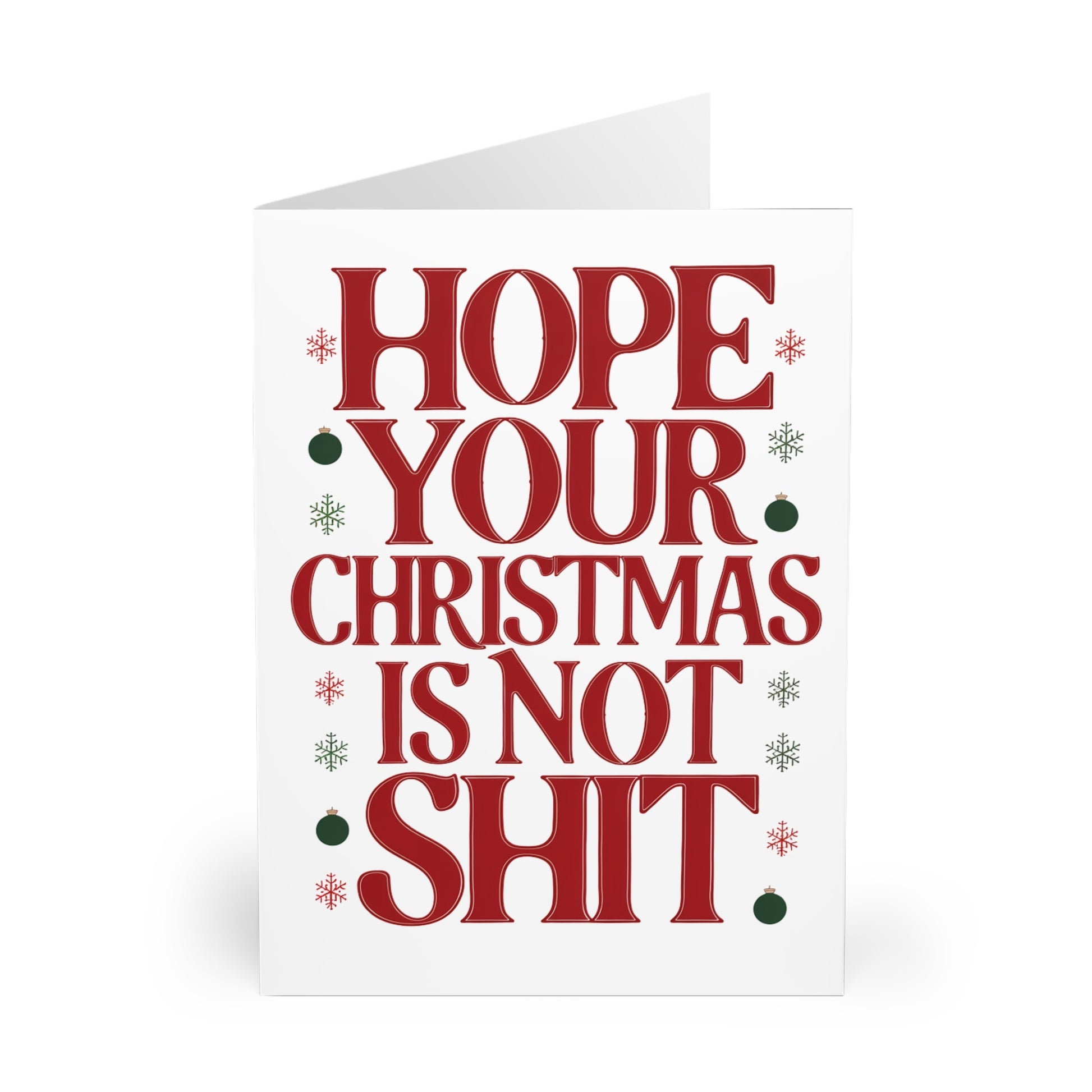 Front Funny Rude Christmas Card Hope Your Christmas Is Not Shit