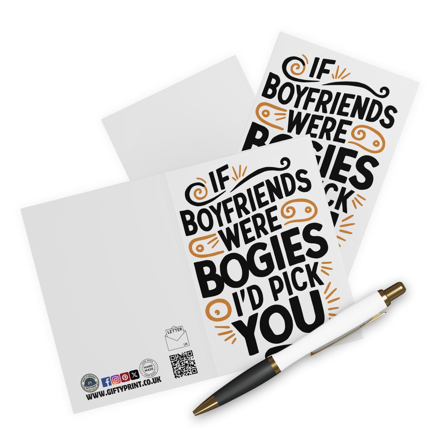 Funny Valentines Day Card If Boyfriends Were Bogies I'd Pick You context