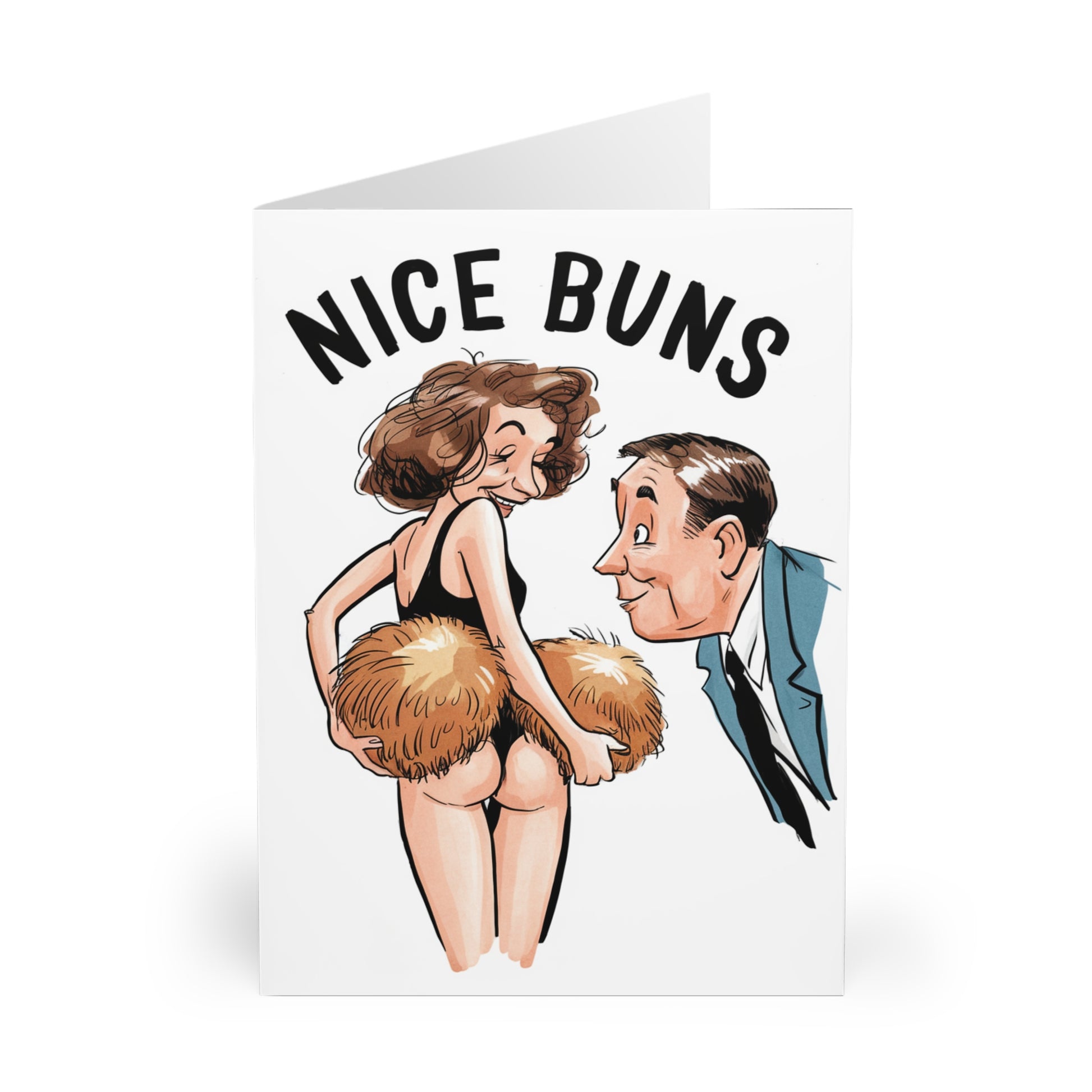 Funny Valentines Day Card Nice Buns Card f