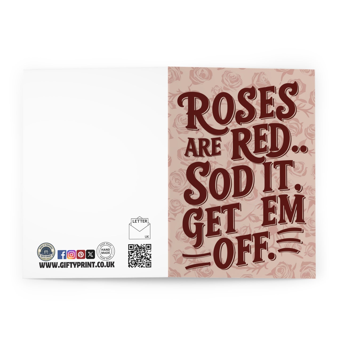 Funny Valentines Day Card Roses Are Red Get Em Off open