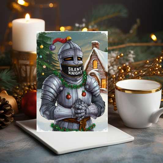 Funny Christmas Card Silent Knight Gifty Print