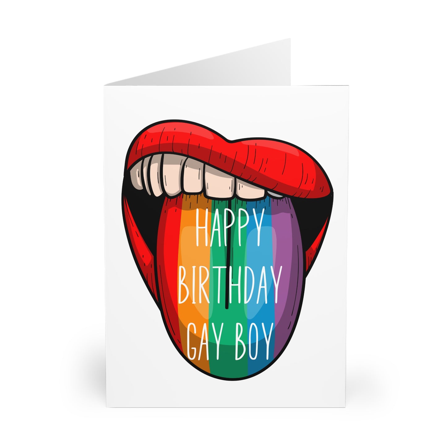 open Gay Birthday Card Happy Birthday Gay Boy Lips