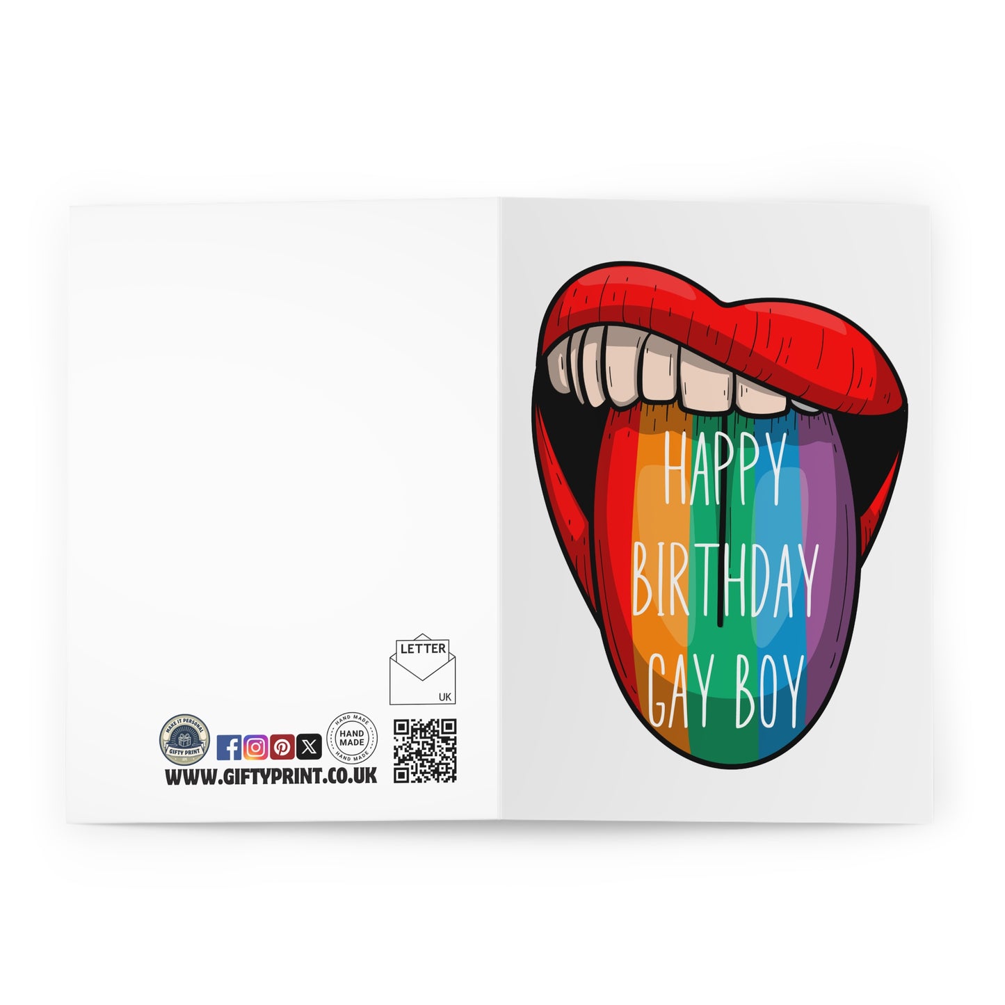 open Gay Birthday Card Happy Birthday Gay Boy Lips