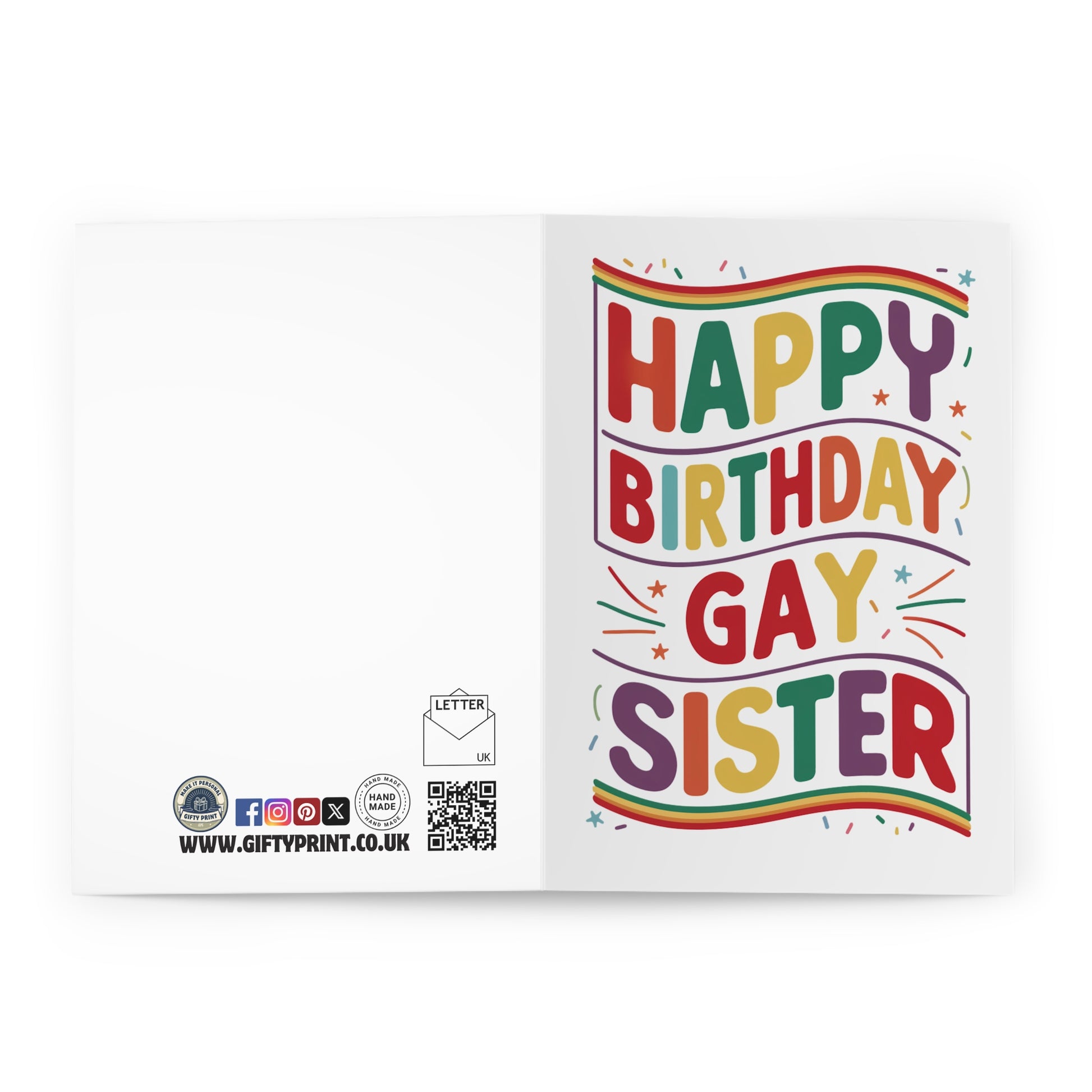 Open Gay Birthday Card Happy Birthday Gay Sister