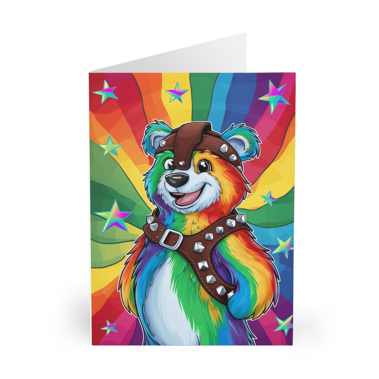 Front Gay Birthday Card Happy Birthday Rainbow Bear