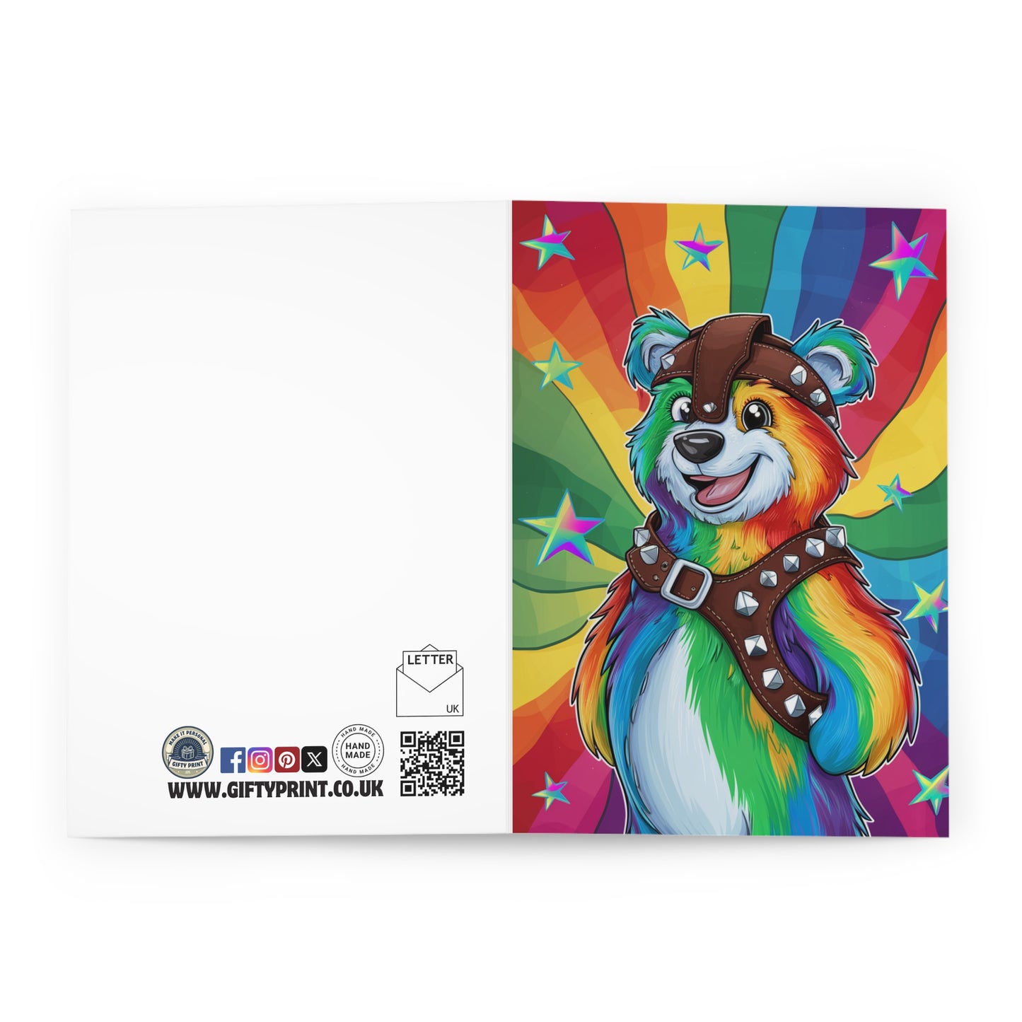 Open Gay Birthday Card Happy Birthday Rainbow Bear