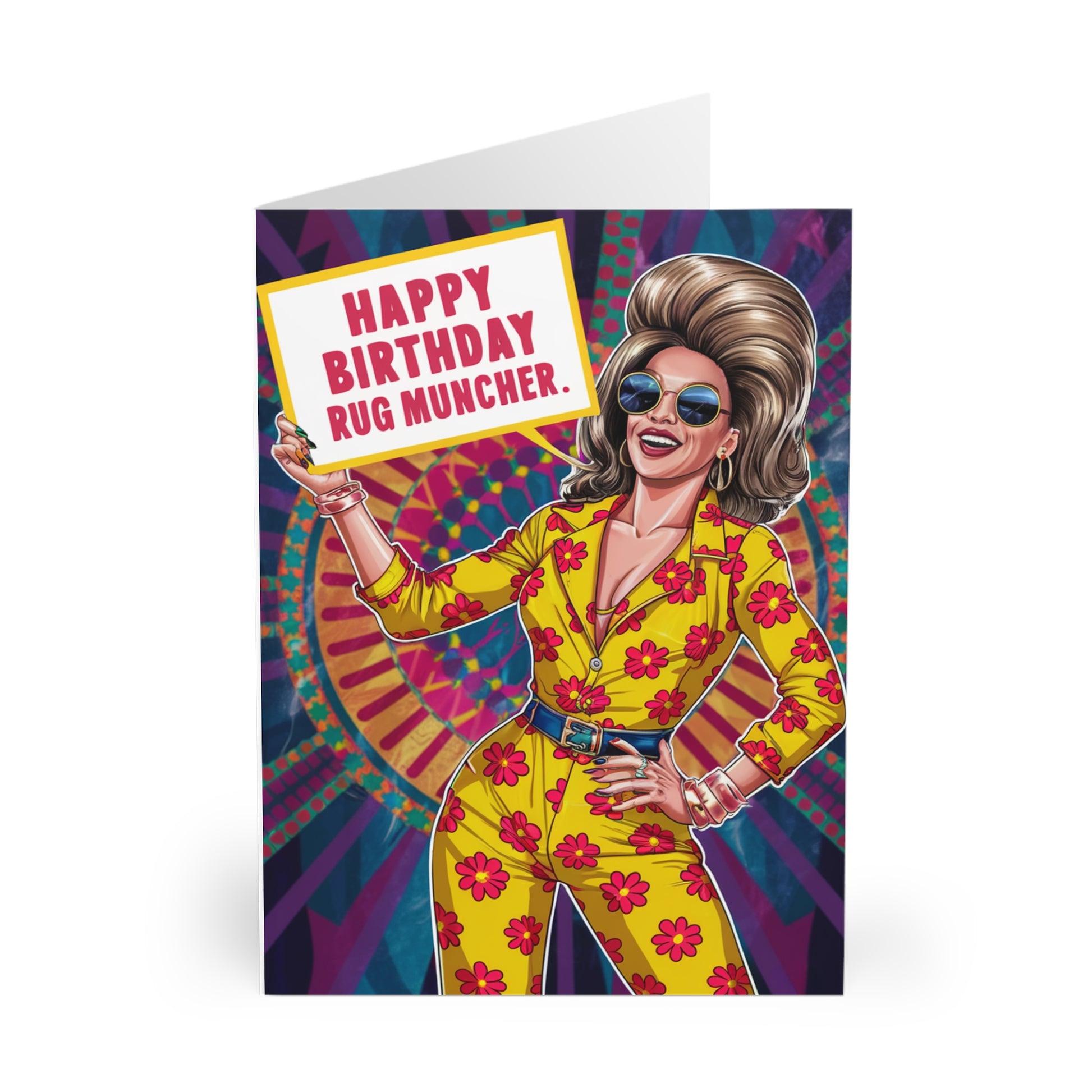 front Gay Birthday Card Happy Birthday Rug Muncher