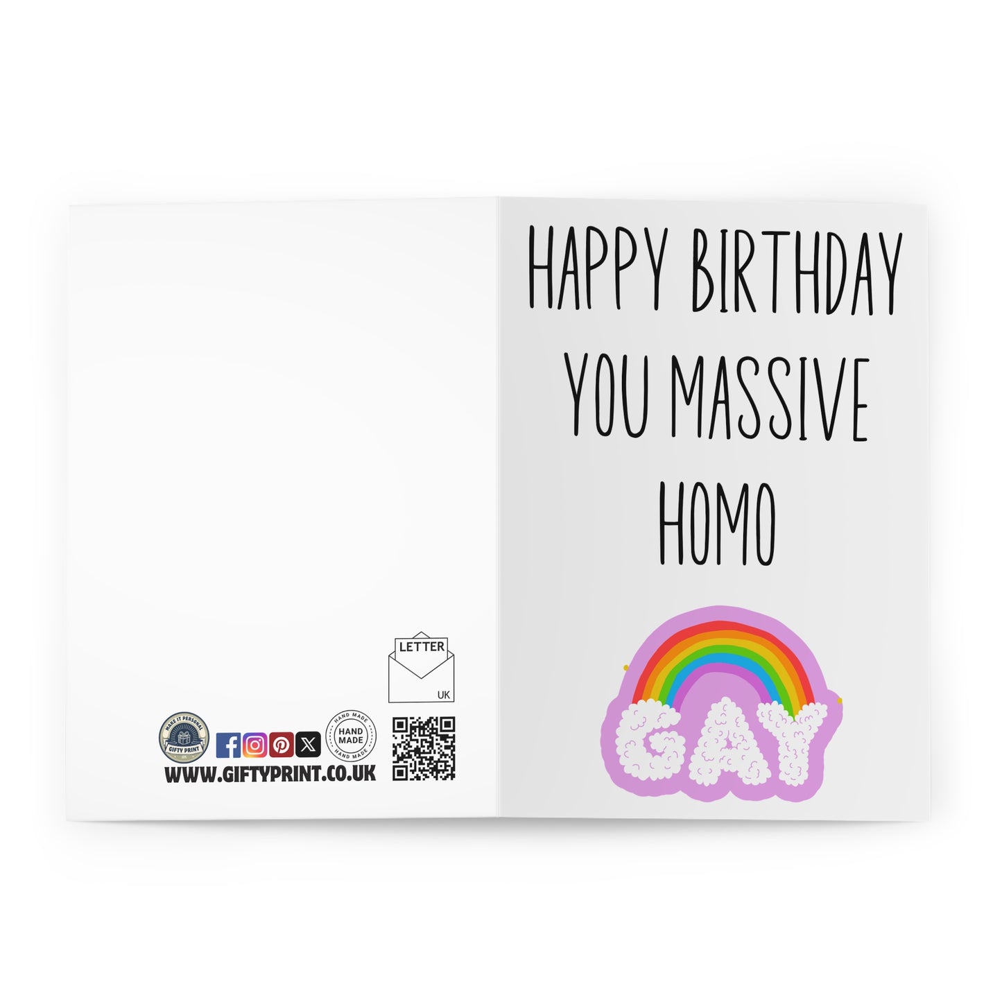 open Gay Birthday Card Happy Birthday You Massive Homo