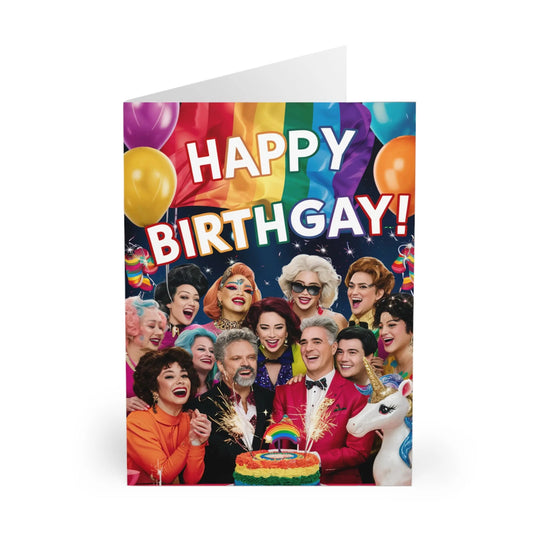 close up view of Gay Birthday Card Happy Birthgay!