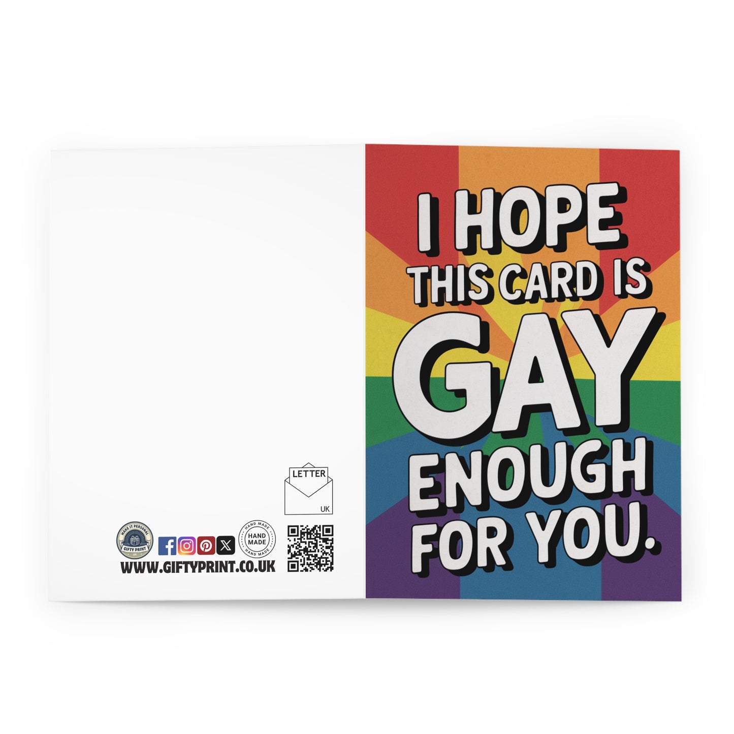 Open Gay Birthday Card I Hope This Card Is Gay Enough For You