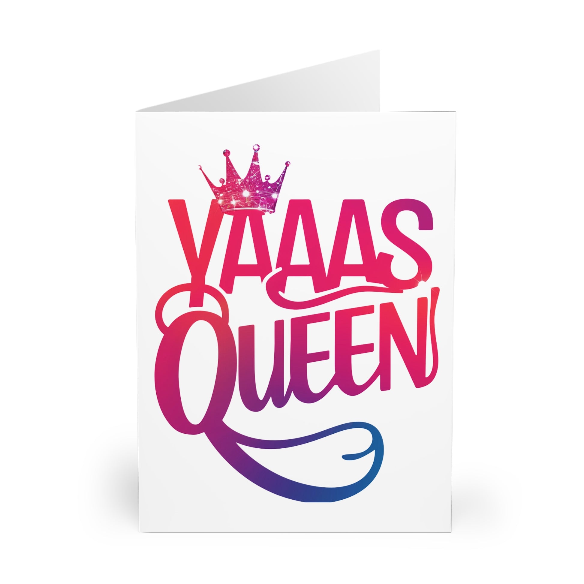 Front Gay Birthday Card Yaaas Queen