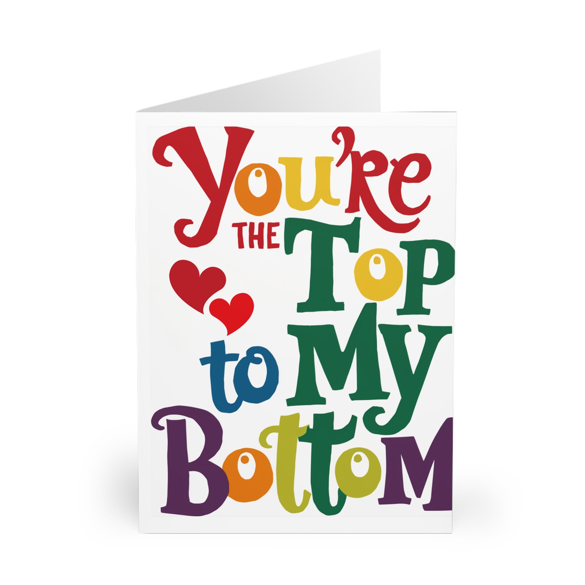 front Gay Birthday Card You're the Top To My Bottom